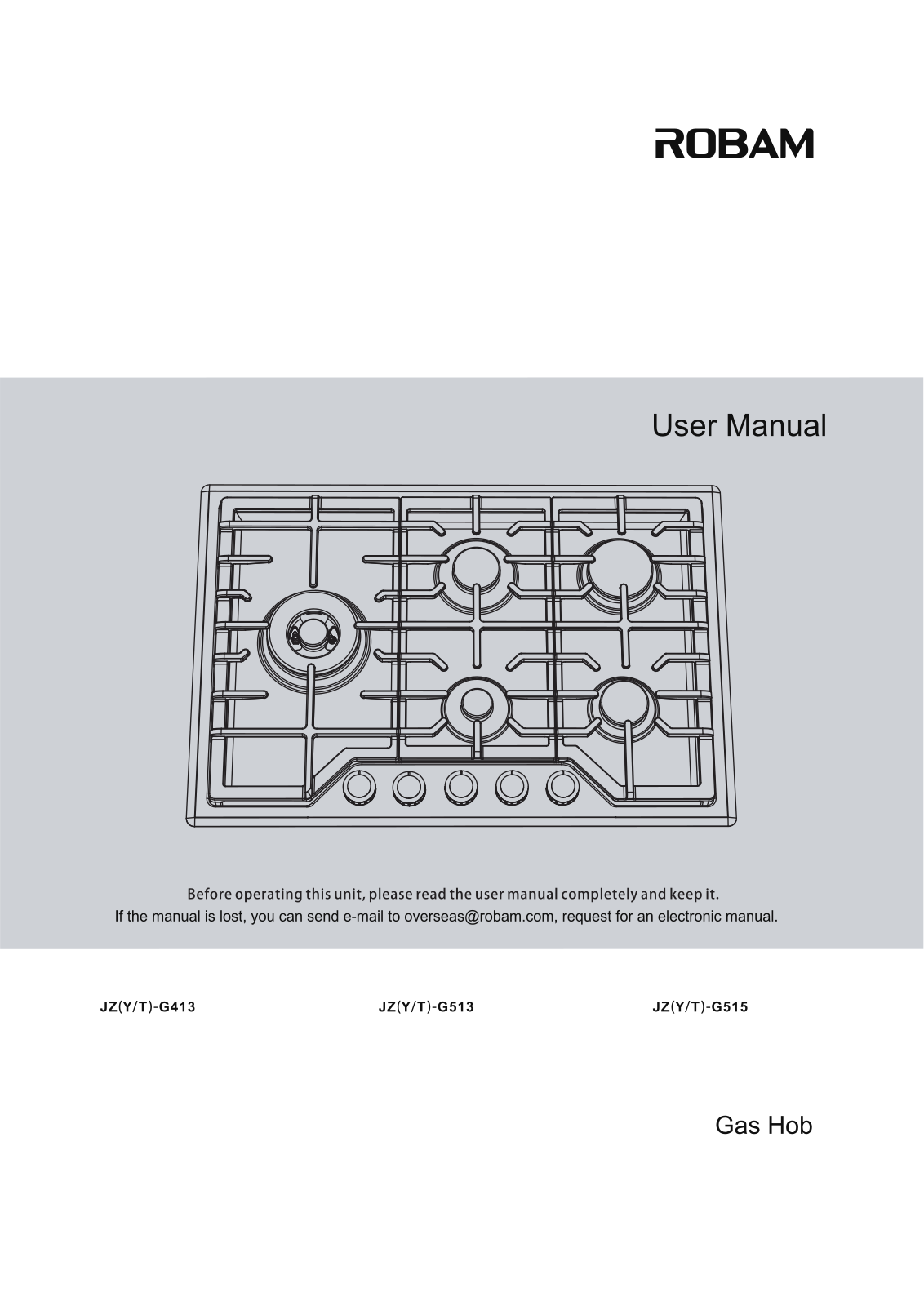 Robam G413, G513 User Manual