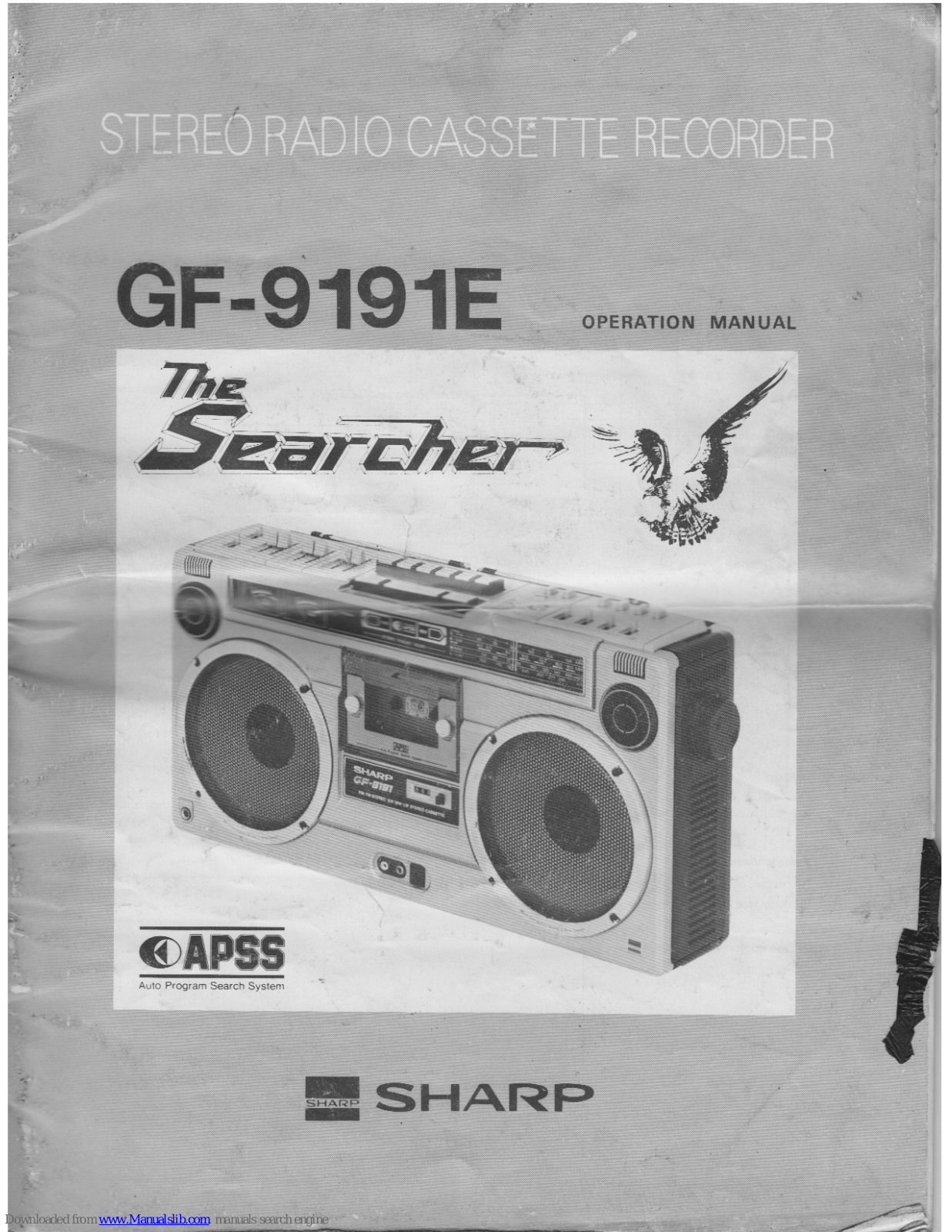 Sharp Searcher GF-9191E, GF-9191E Operation Manual