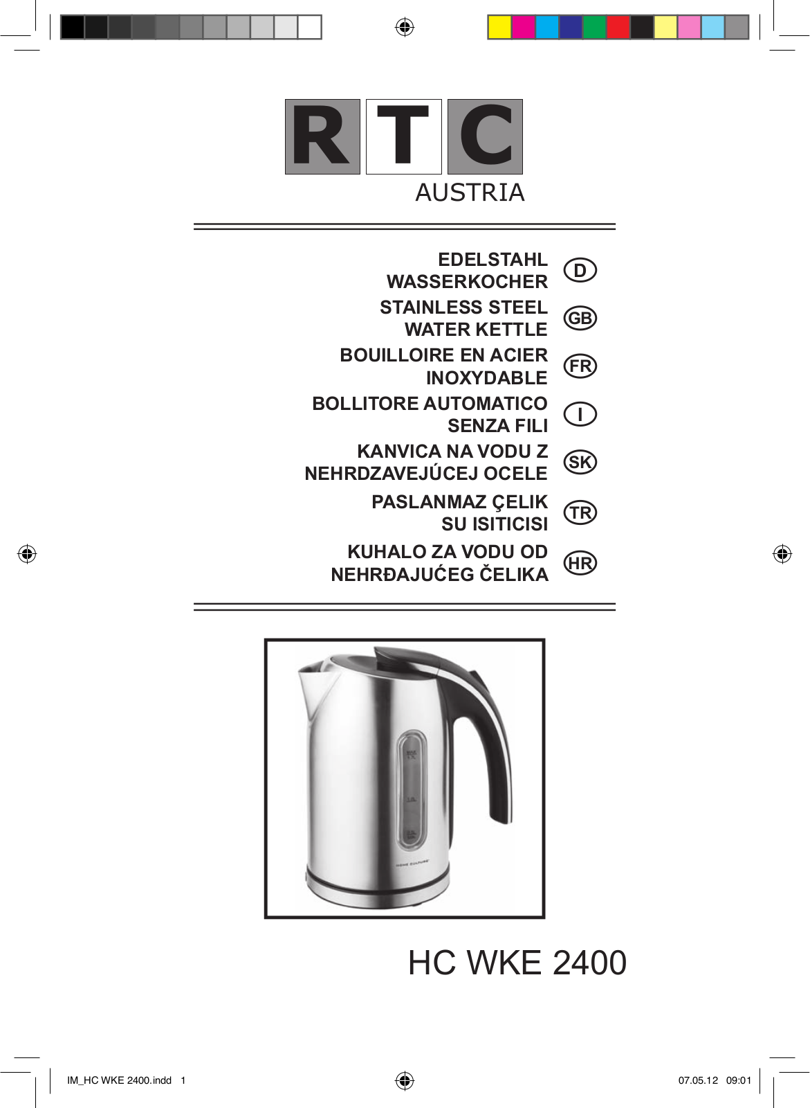 RTC HC WKE 2400 Operating Manual