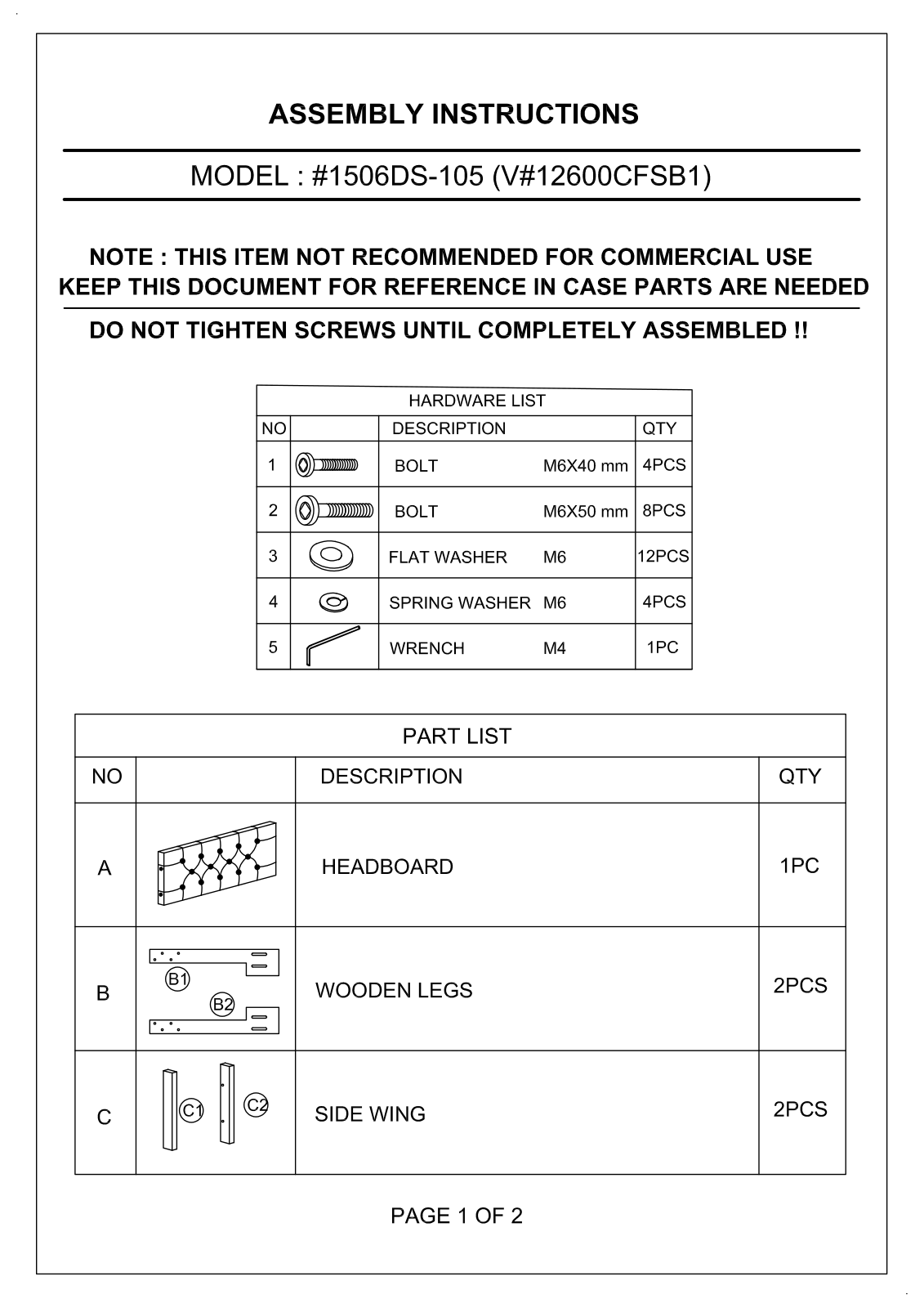 Bernards BXD10216 Installation & Assembly - ManualMachine.com