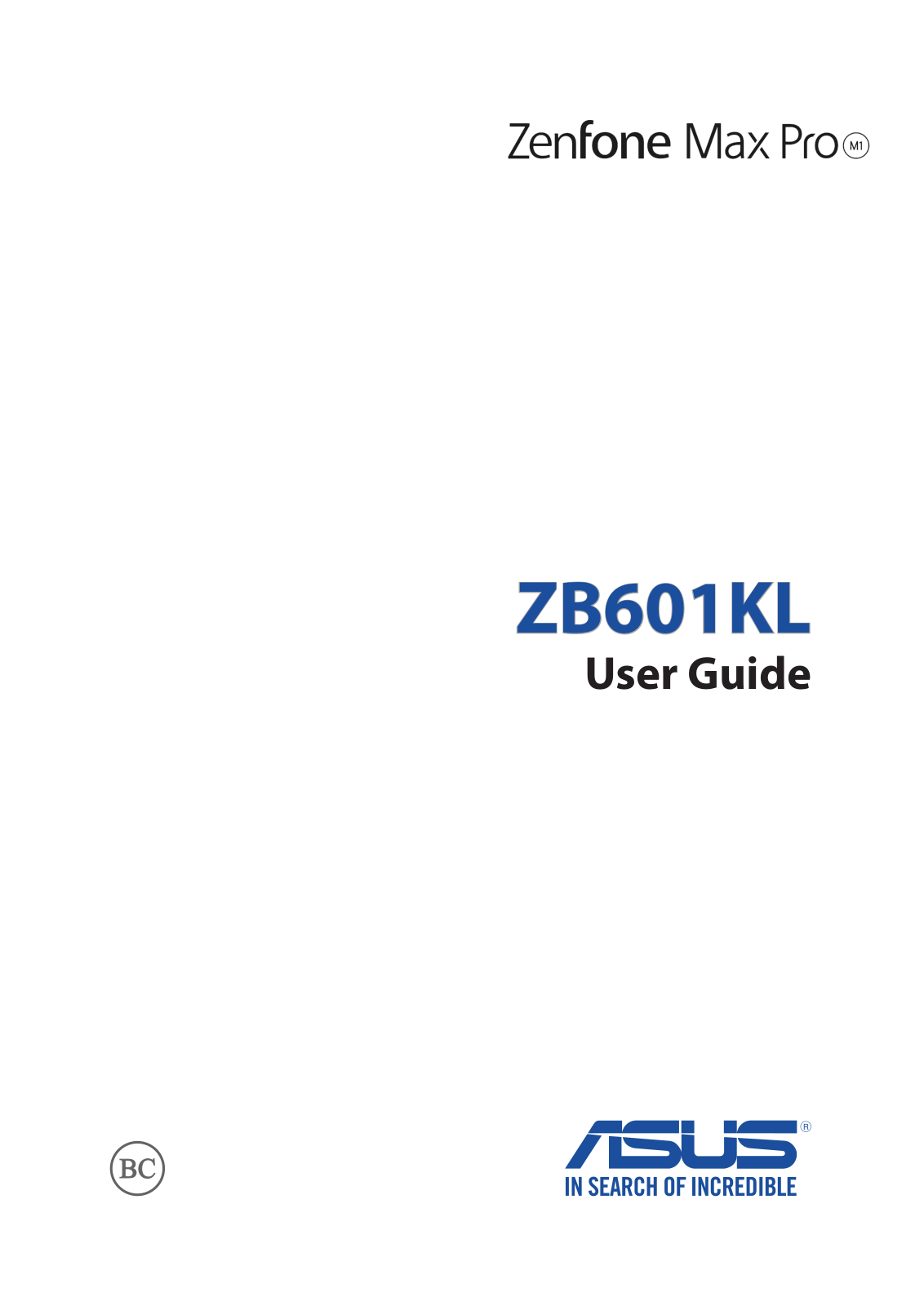 Asus ZB601KL E-Manual