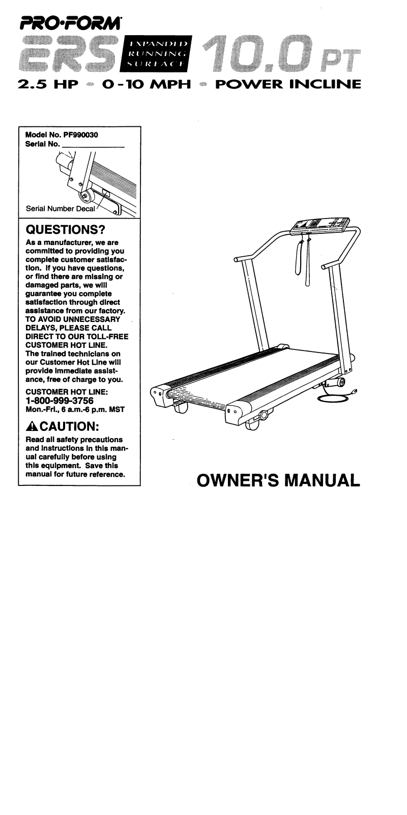 ProForm PF990030 User Manual