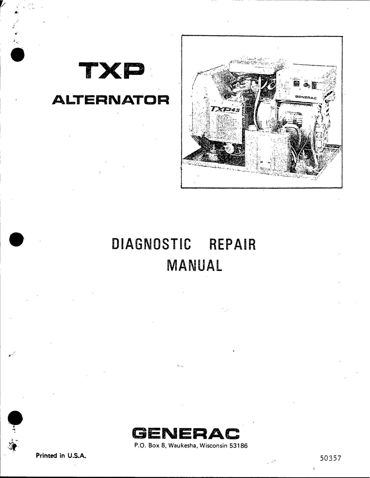 Generac TXP User Manual