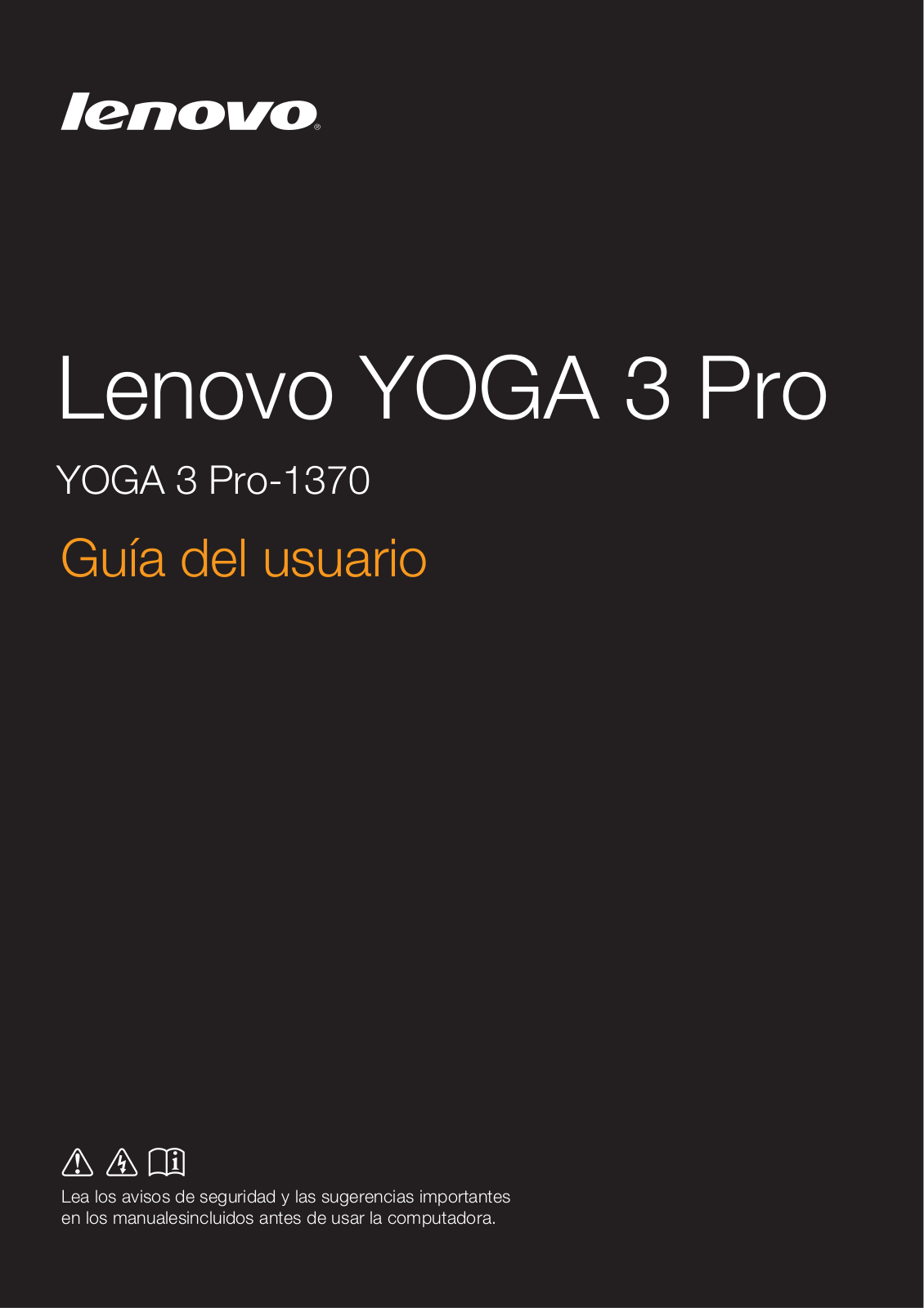 Lenovo Yoga 3 Pro 1370 User Manual
