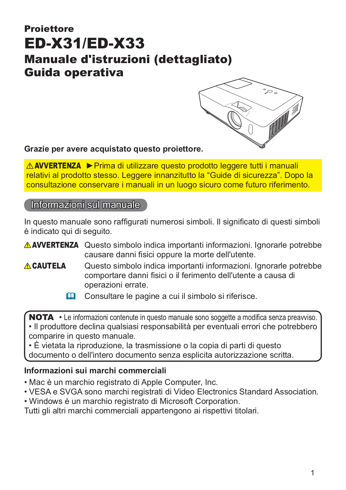 Hitachi ED-X31EP User Manual