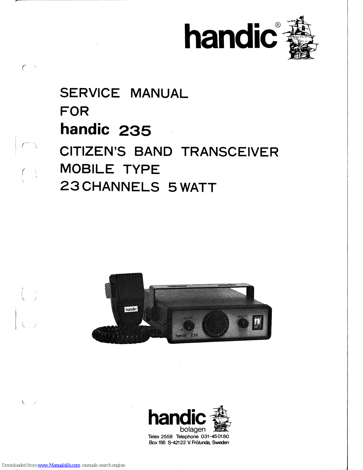 Handic 235 Service Manual