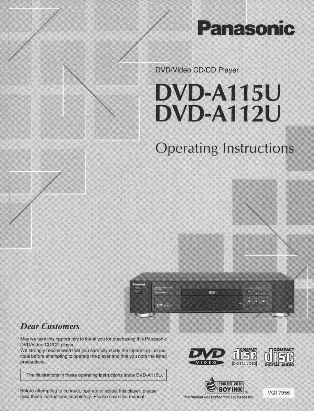 Panasonic DVD-A112U, DVD-A115U Operating Instruction
