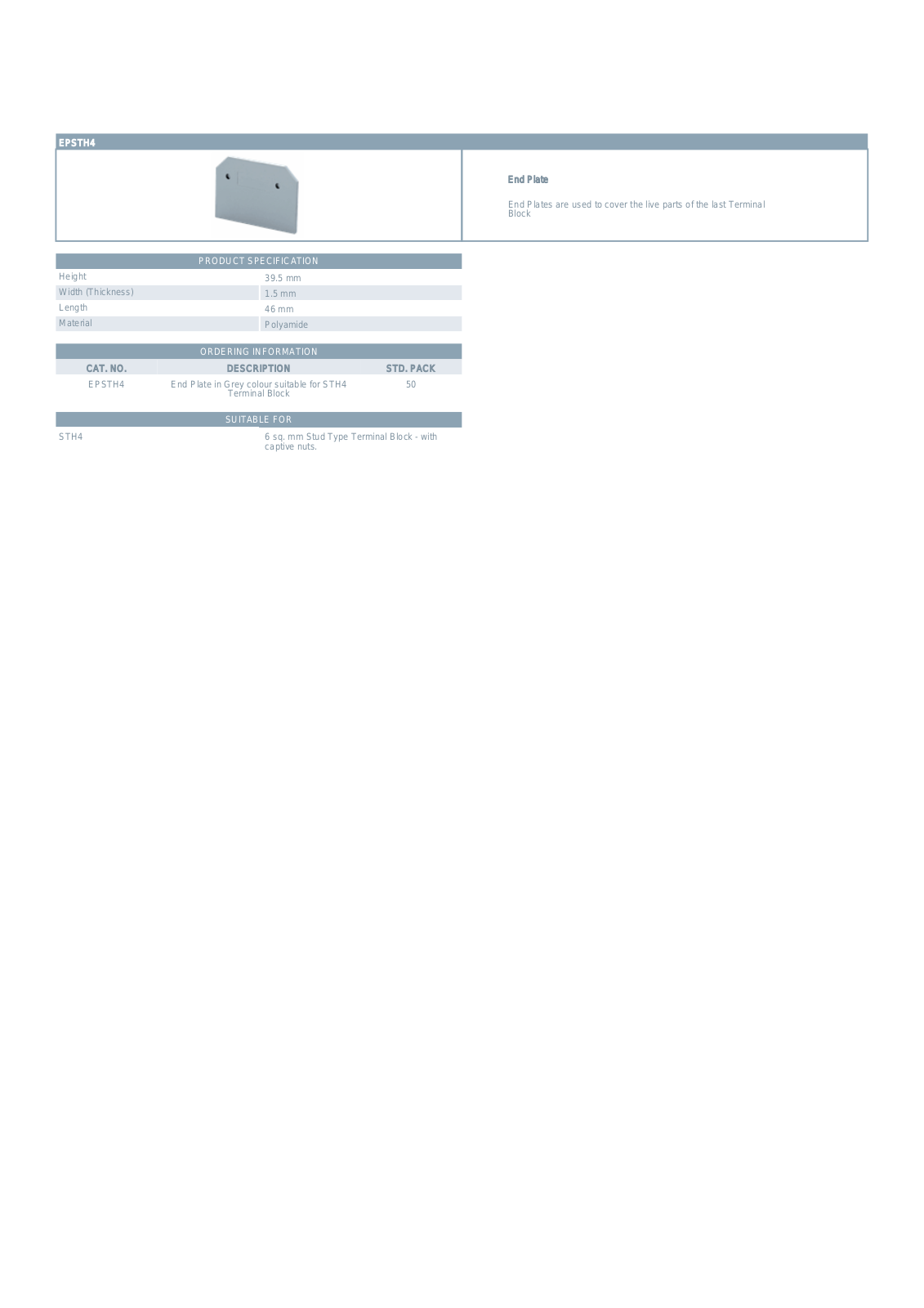 Altech EPSTH4 Catalog Page