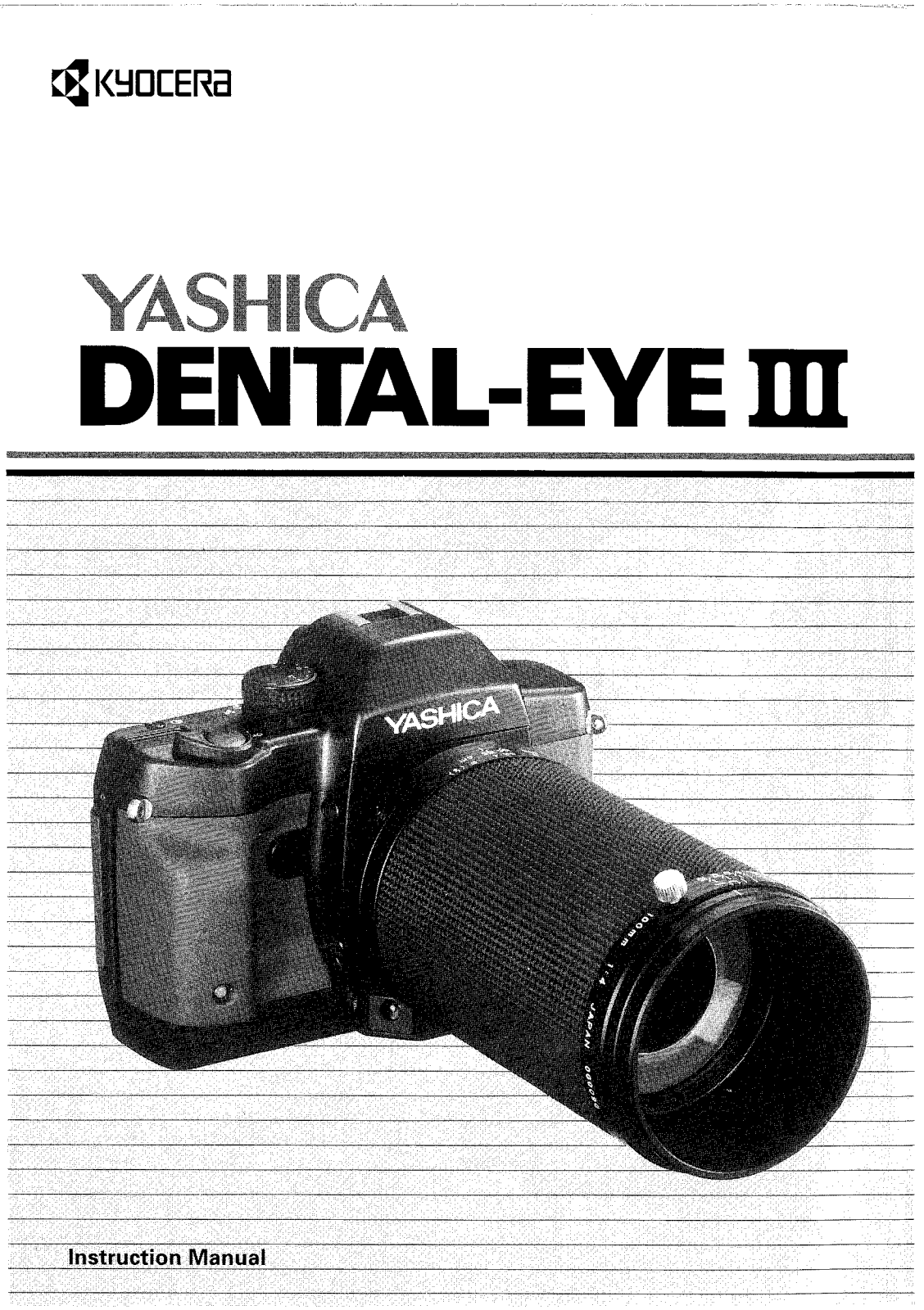 Yashica DENTAL EYE III User Manual