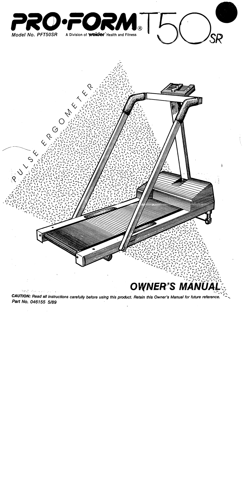 ProForm PFT50SR1 User Manual