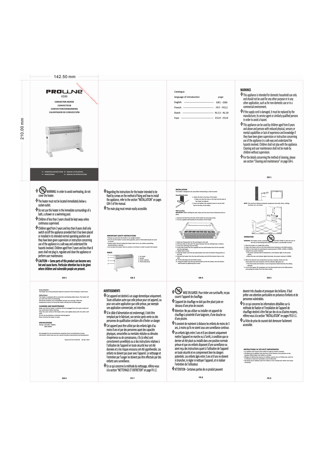 PROLINE CO20timer User Manual