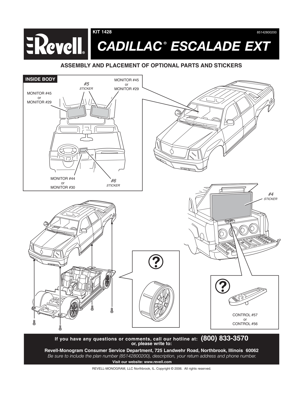 REVELL Cadillac Escalade EXT User Manual