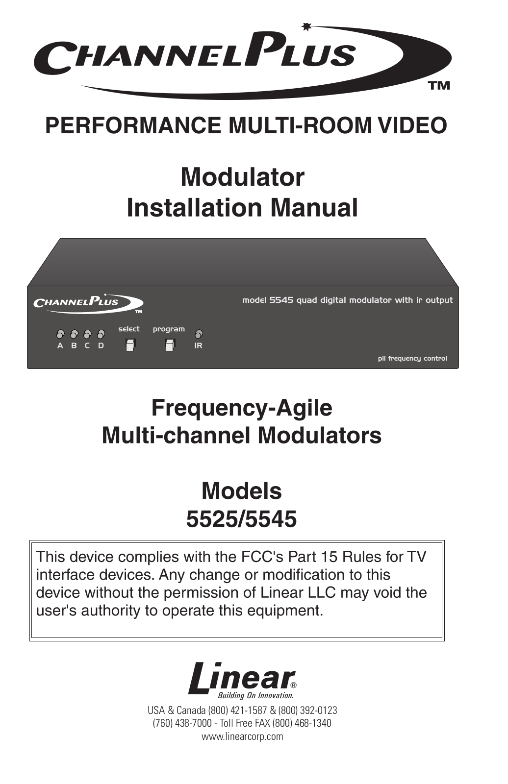 Linear 5525, 5545 User Manual - ManualMachine.com