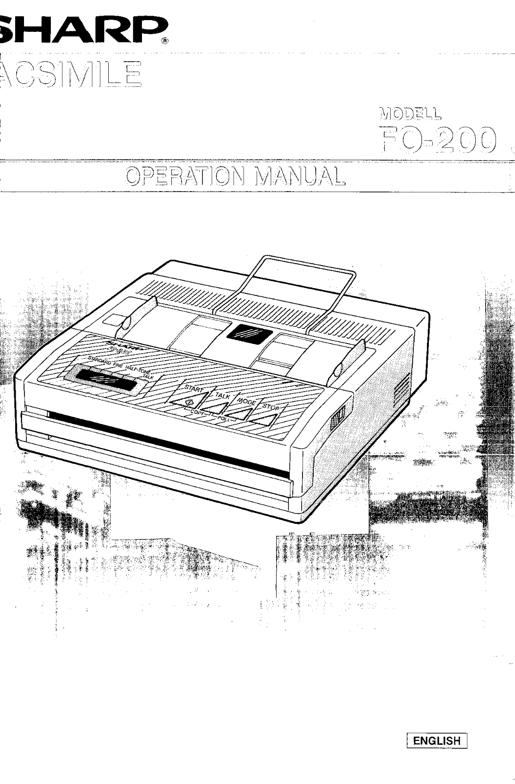 Sharp FO-200 Operating Manual