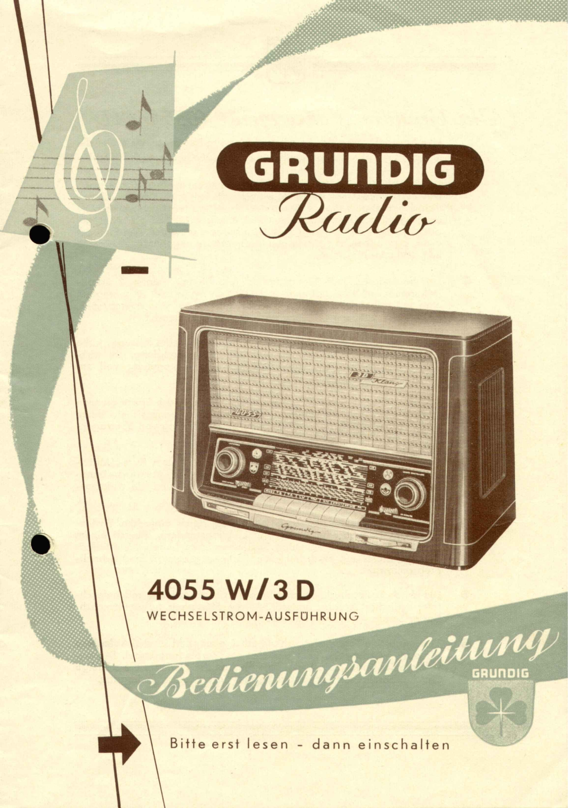 Grundig 4055-W-3-D Owners Manual