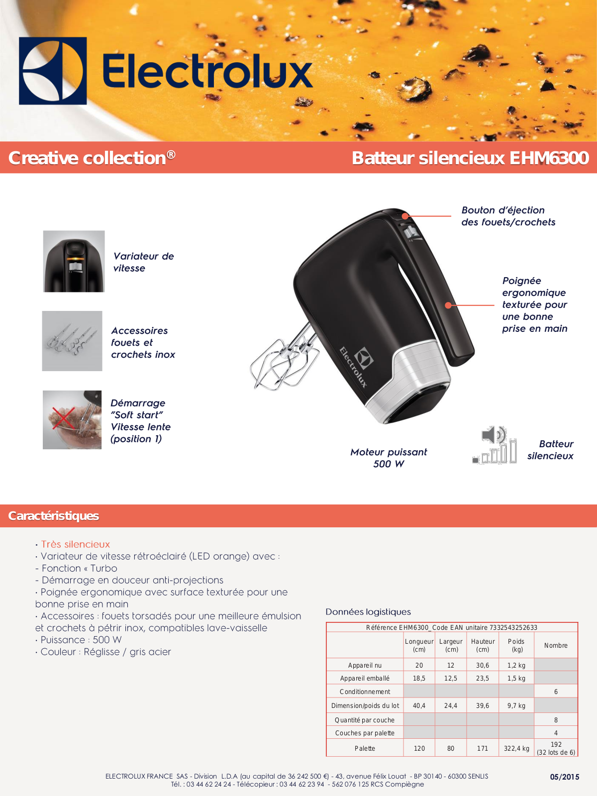 Electrolux EHM6300 product sheet