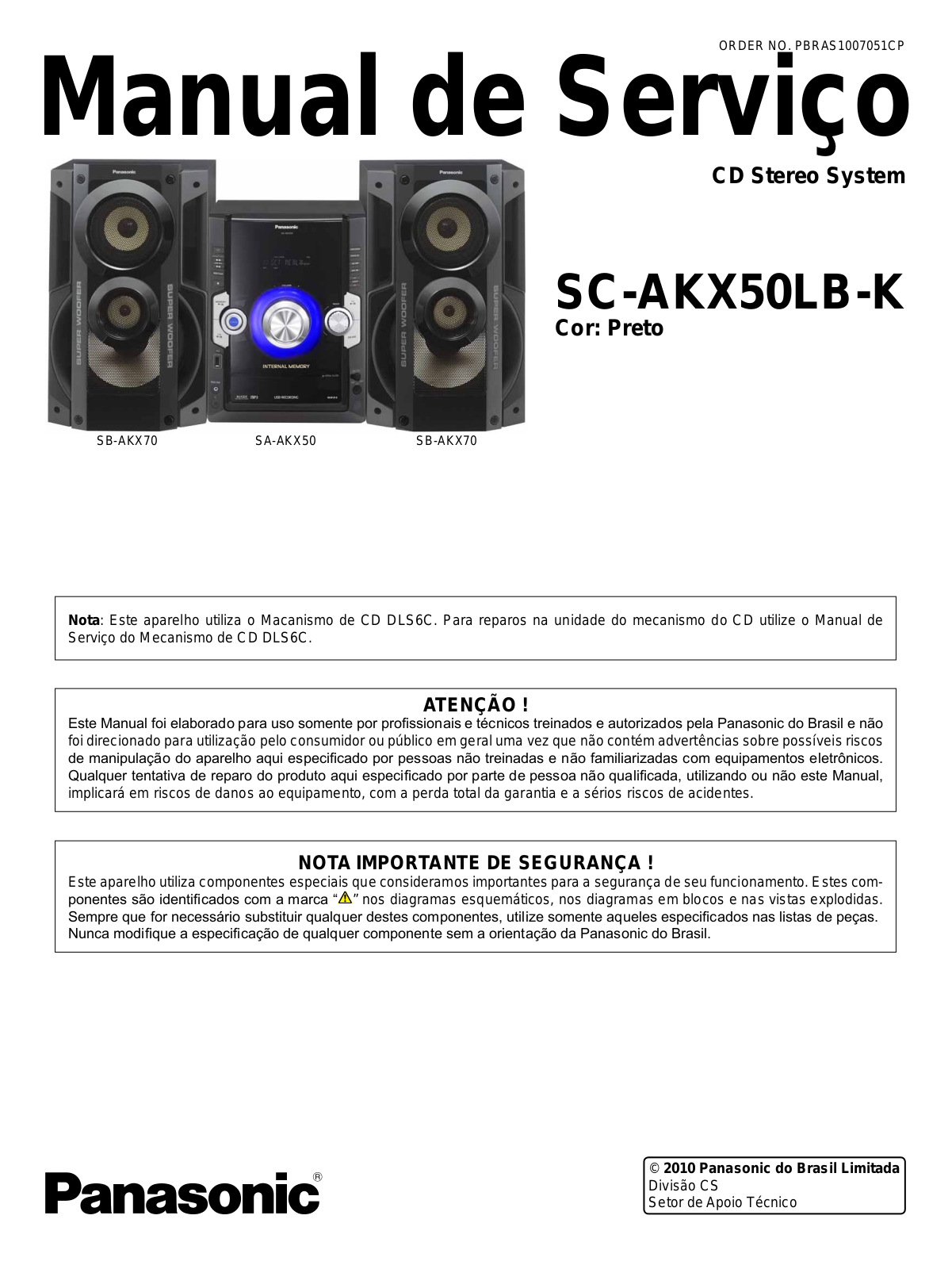 Panasonic AKX50LB-K Schematic