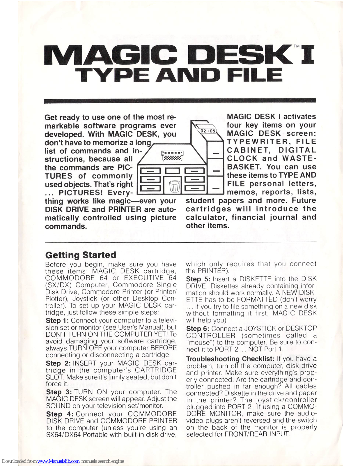 Commodore Magic Desk I User Manual - ManualMachine.com