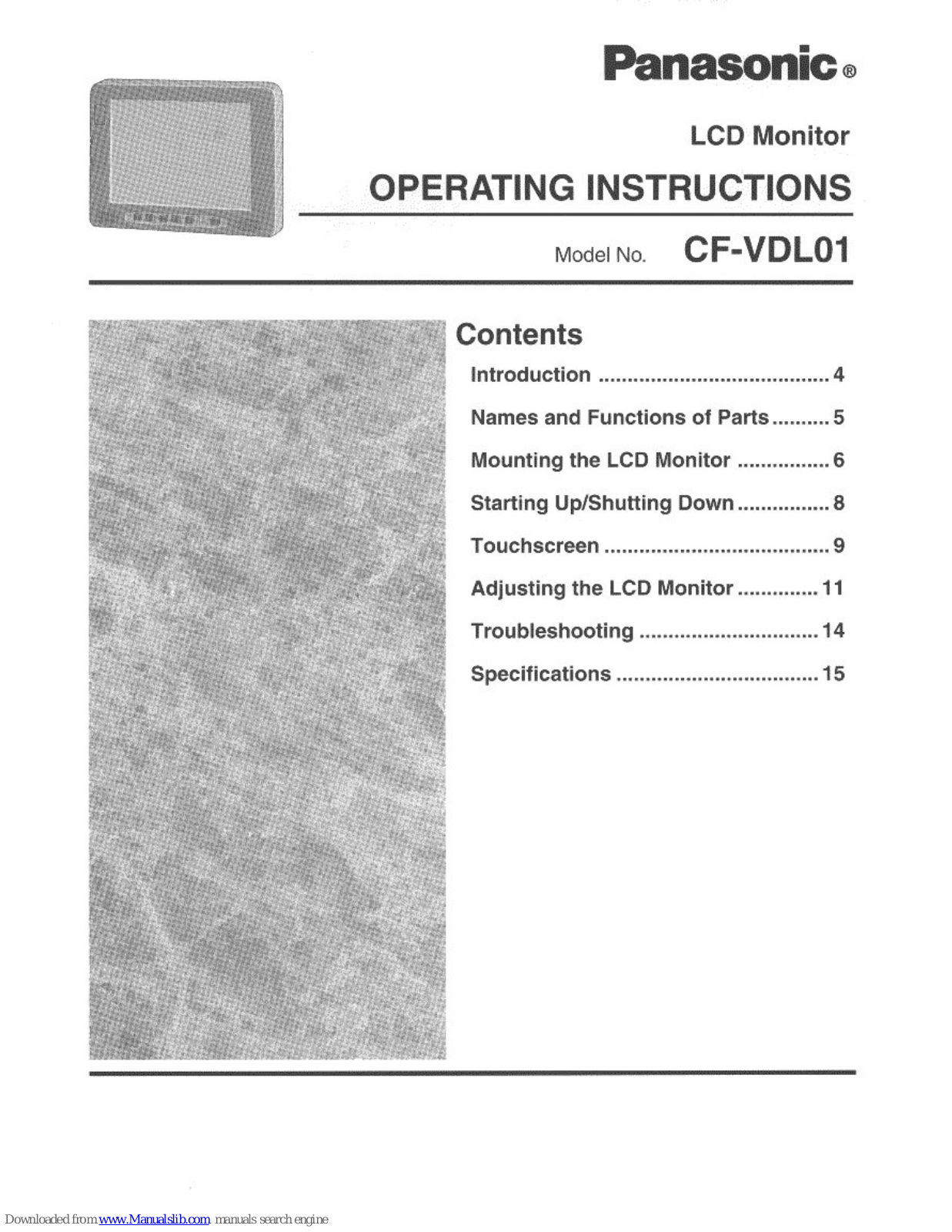 Panasonic CF-VDL01W Operating Instructions Manual