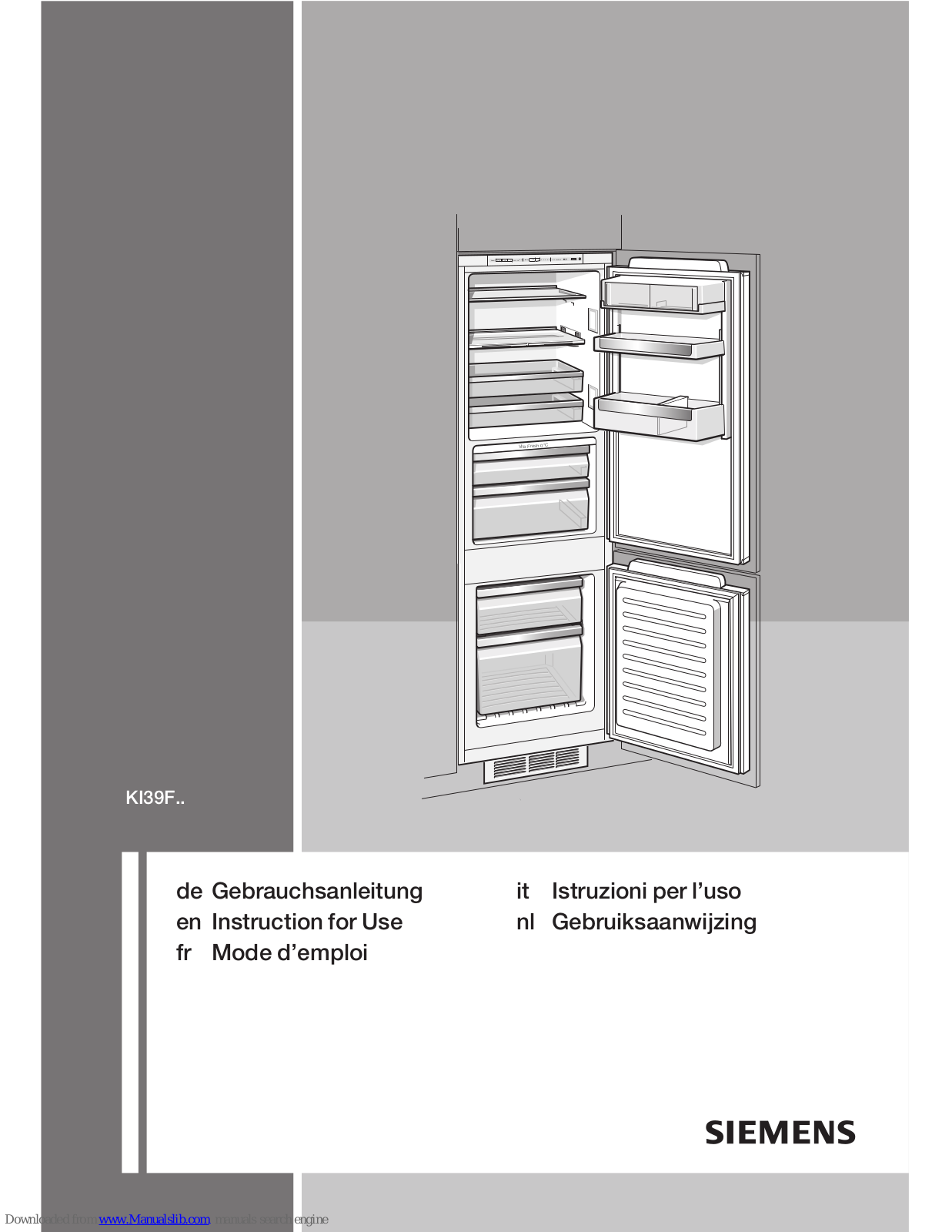 Siemens KI39F series Instructions For Use Manual