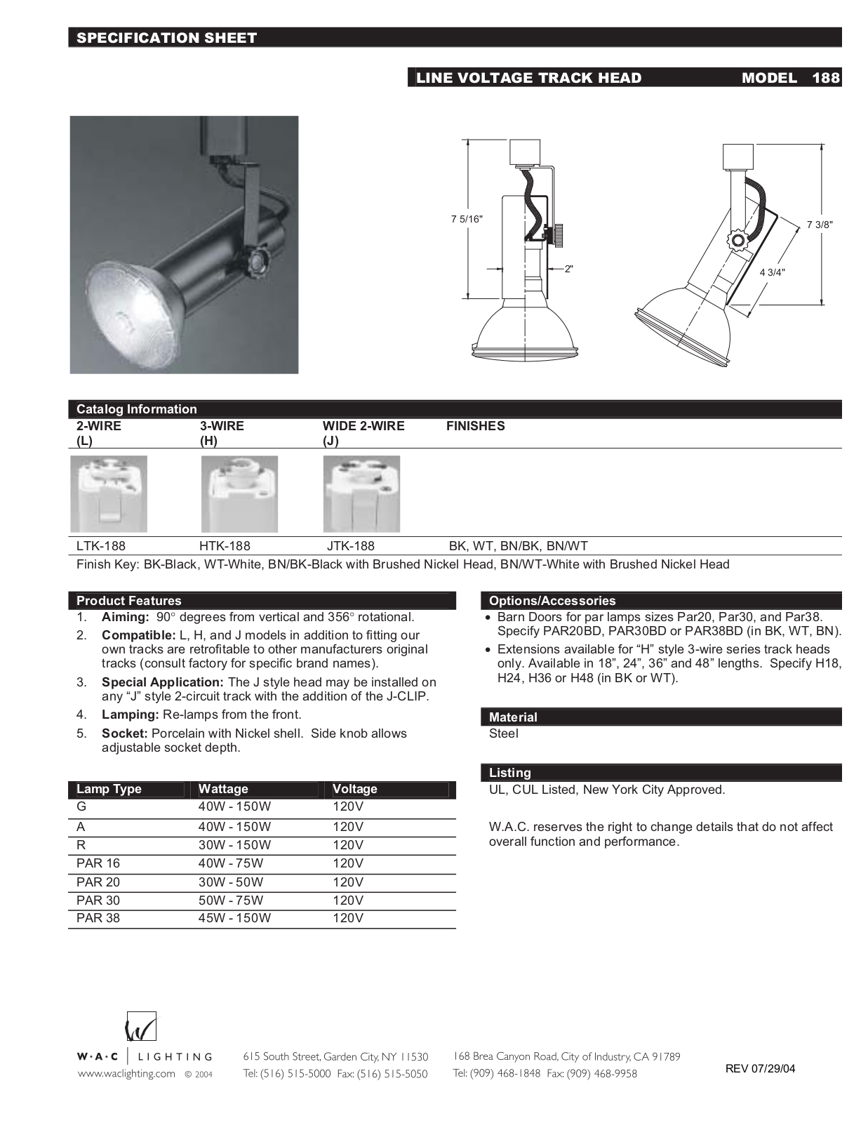 WAC Lighting WAC1816 Specifications - ManualMachine.com