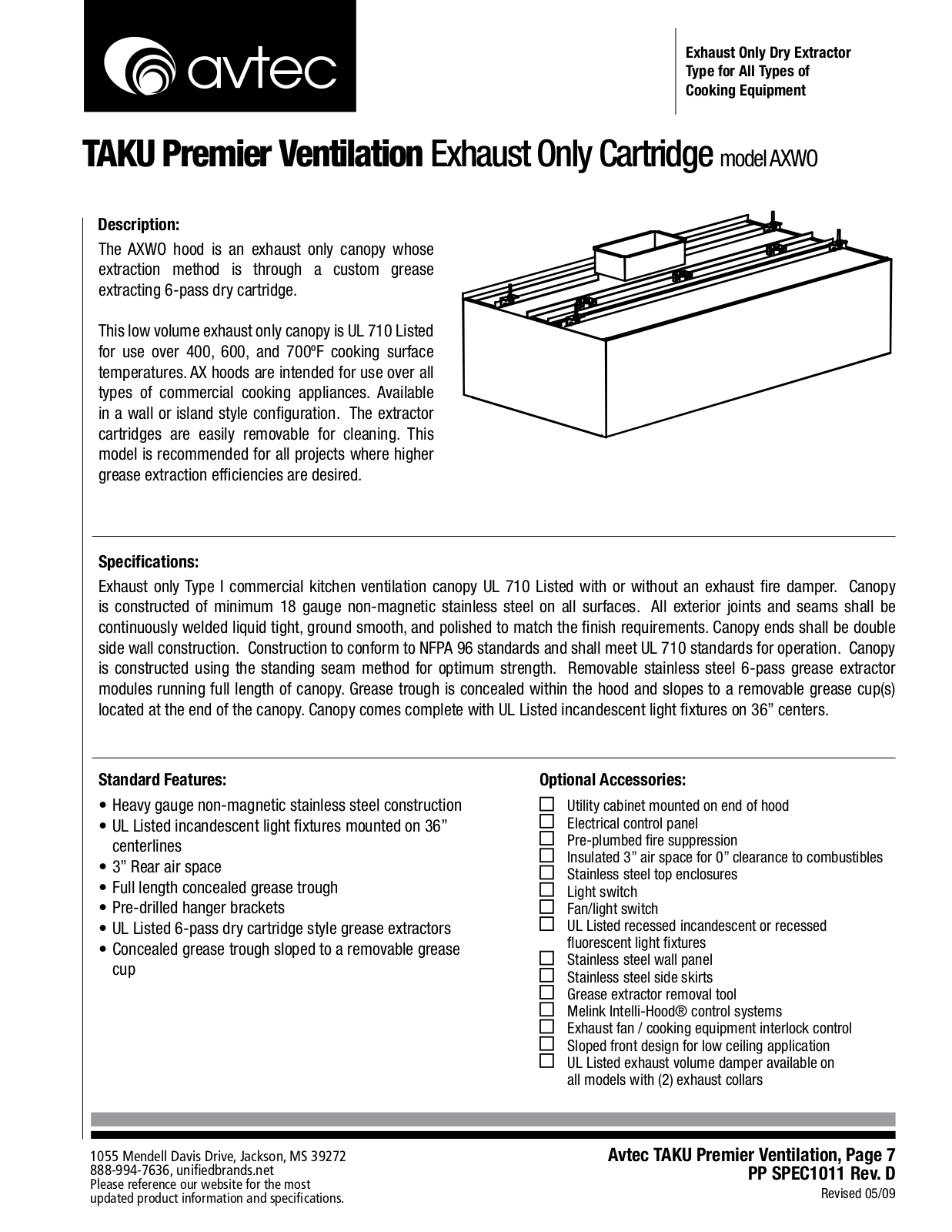 Avtec AXWO User Manual