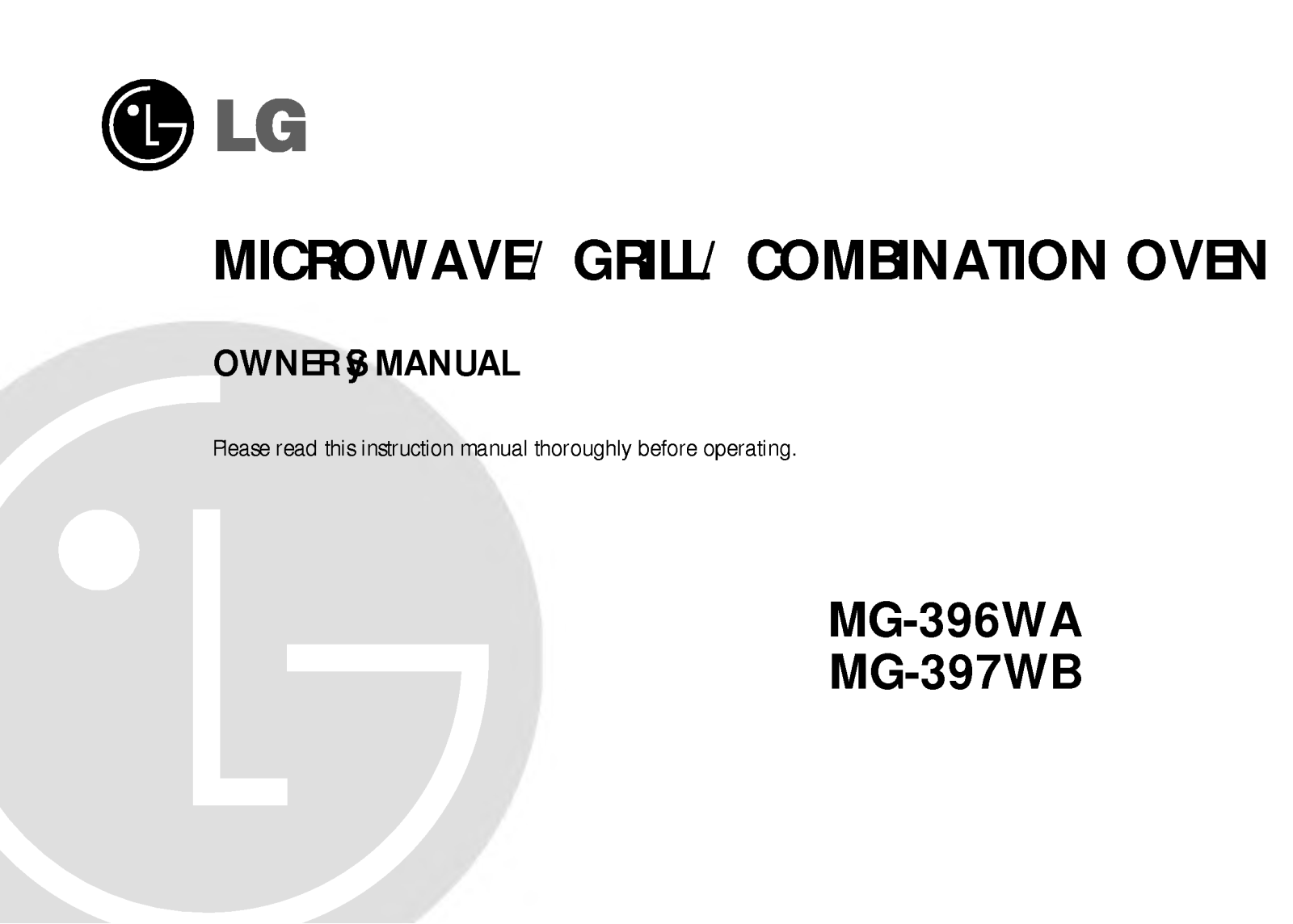 LG MG-397WB User Manual