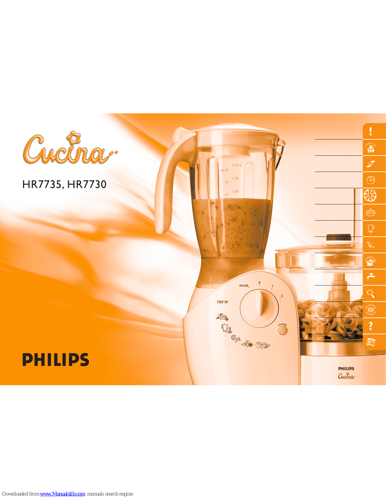 Philips HR7730/80, Cusina HR7735, Cusina HR7730 User Manual