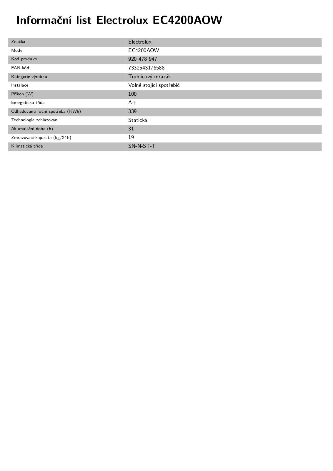 Electrolux EC4200AOW User Manual