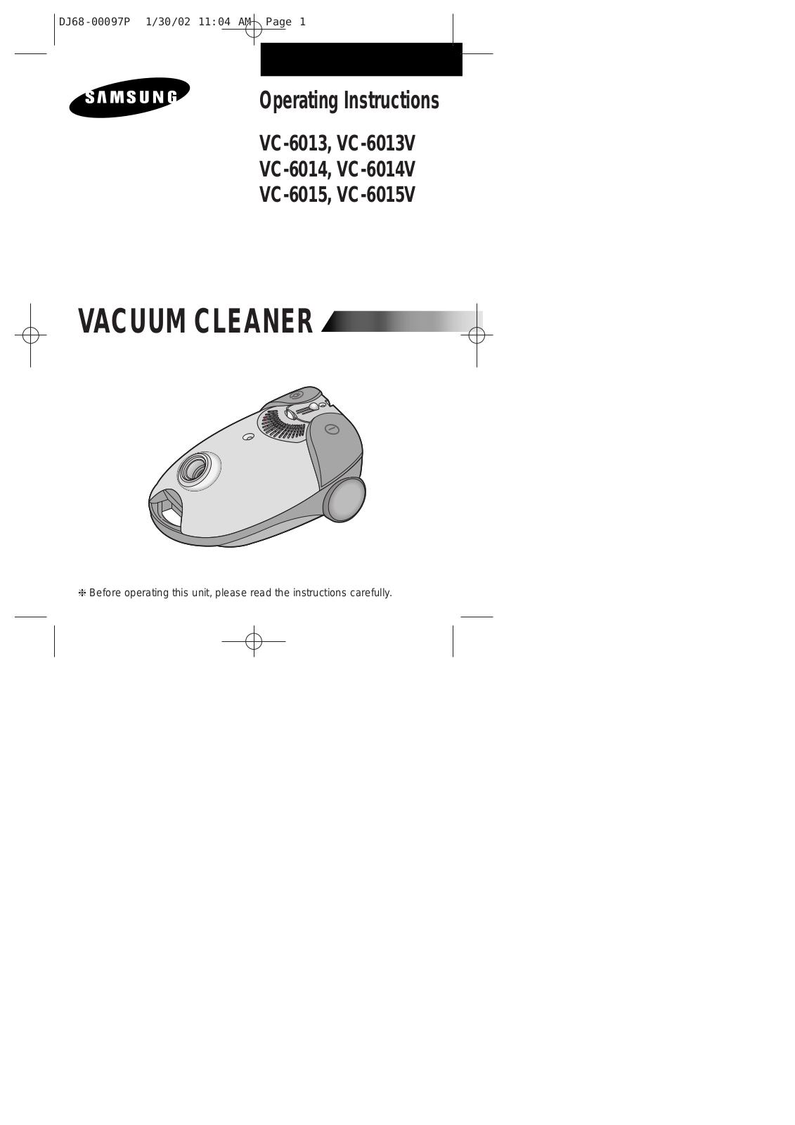 Samsung VC-6015 User Manual