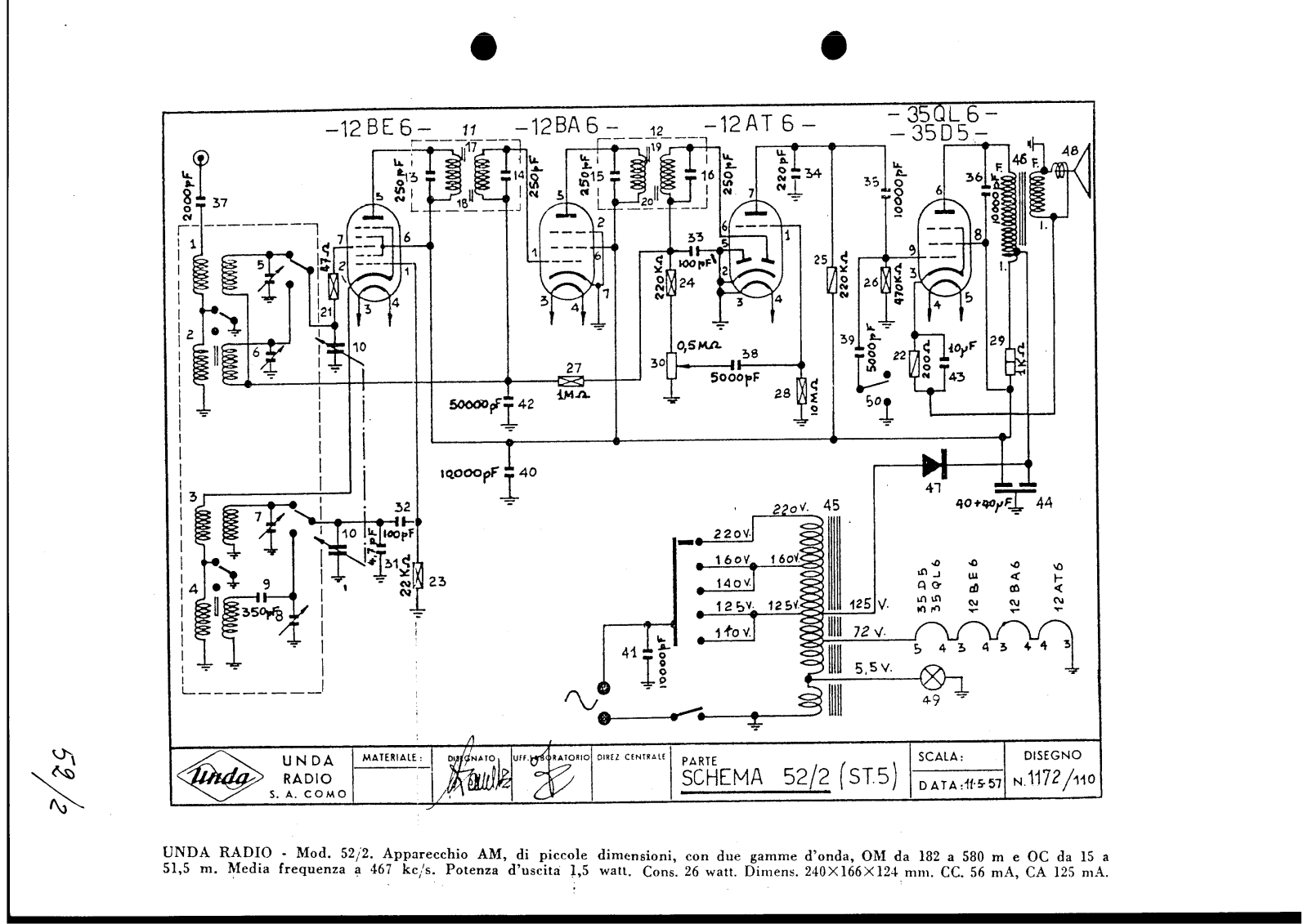 Unda Radio 52 2 schematic