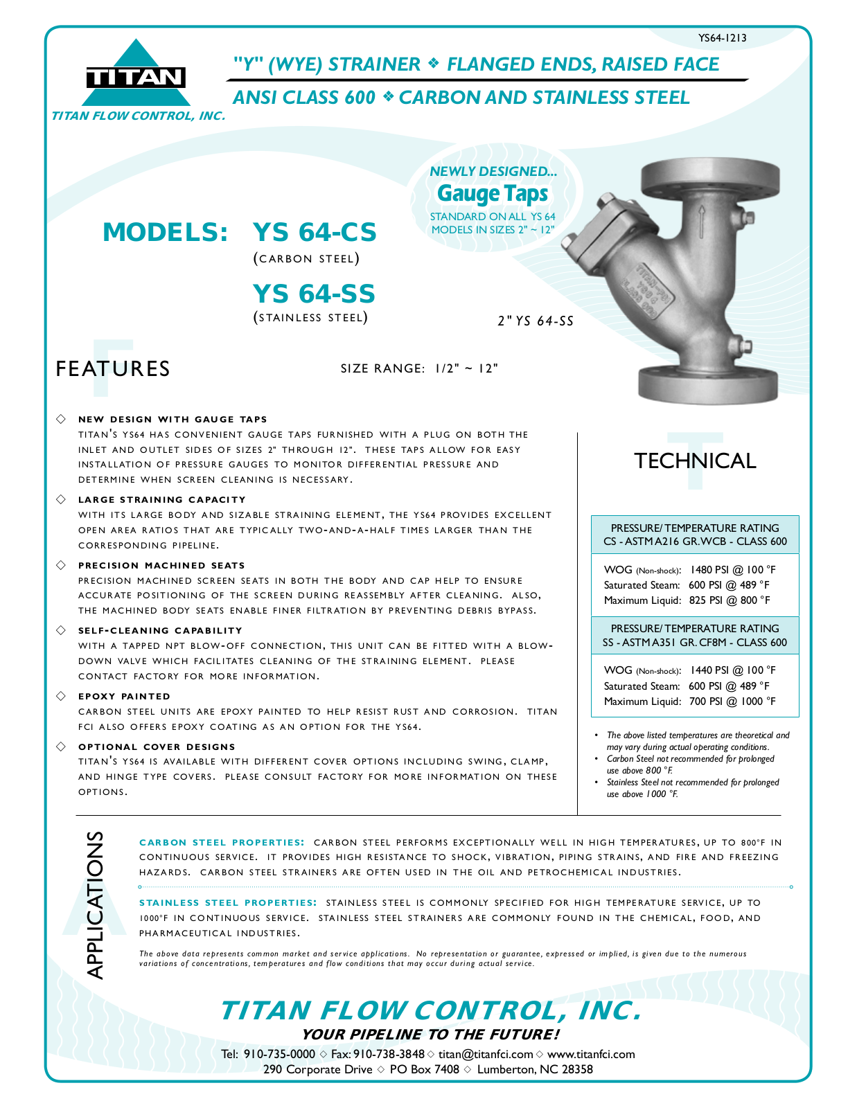 Control Products YS64-CS User Manual