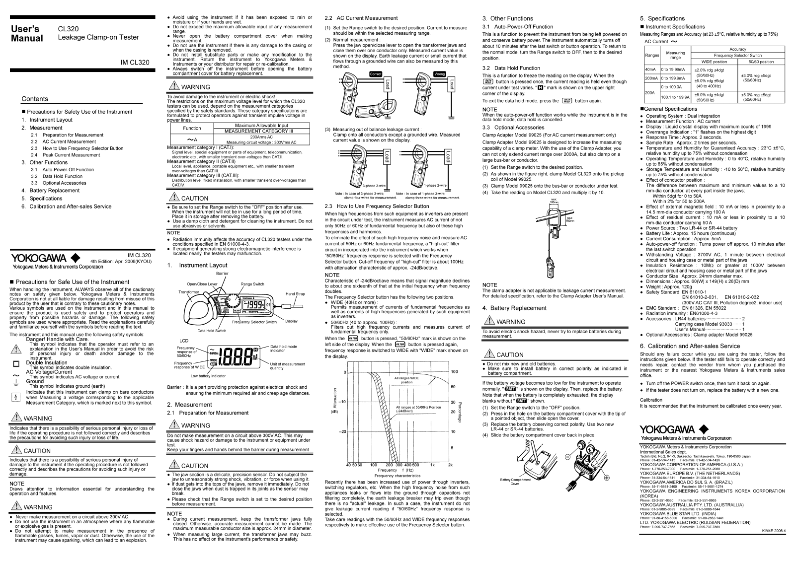 Yokogawa CL300 Operating Manual