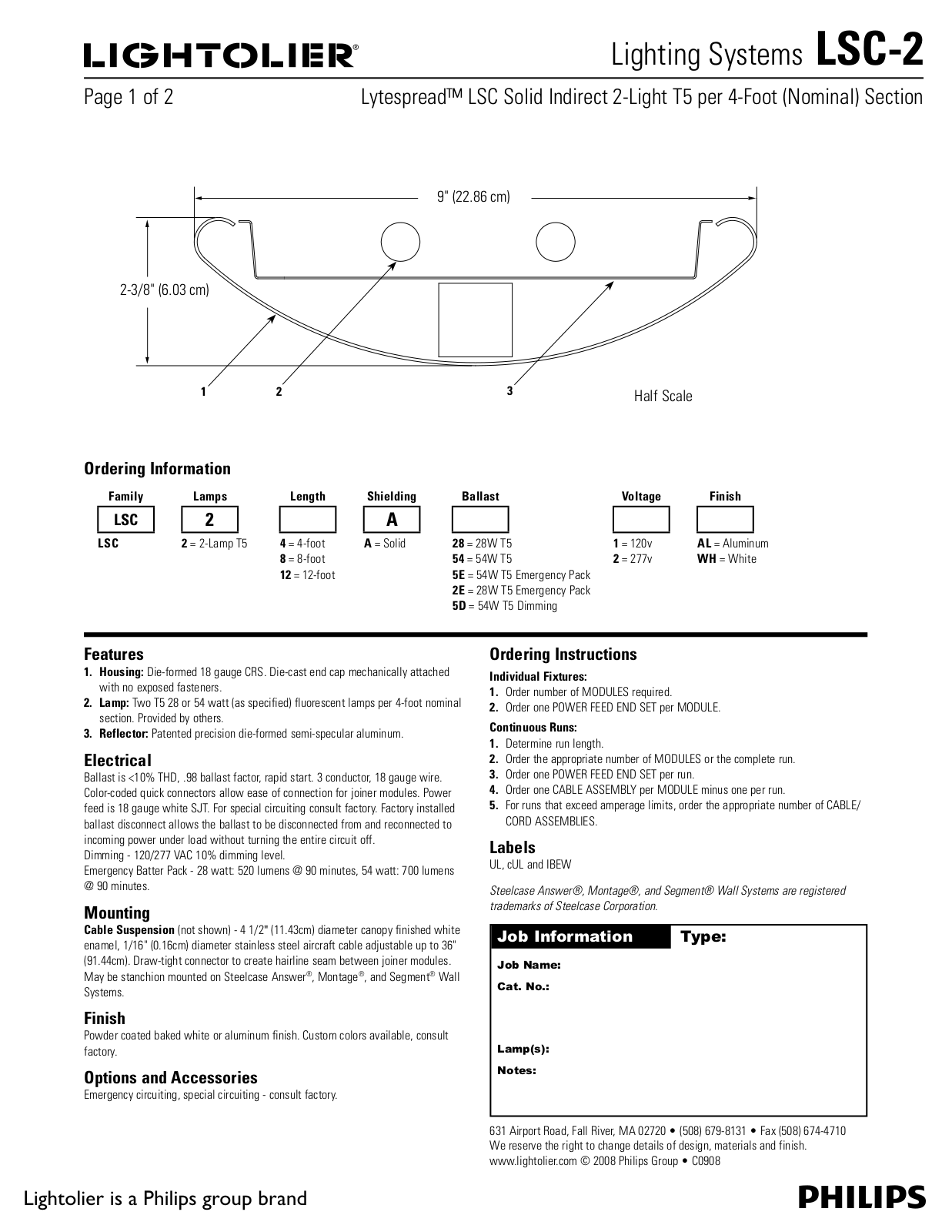 Lightolier LSC-2 User Manual