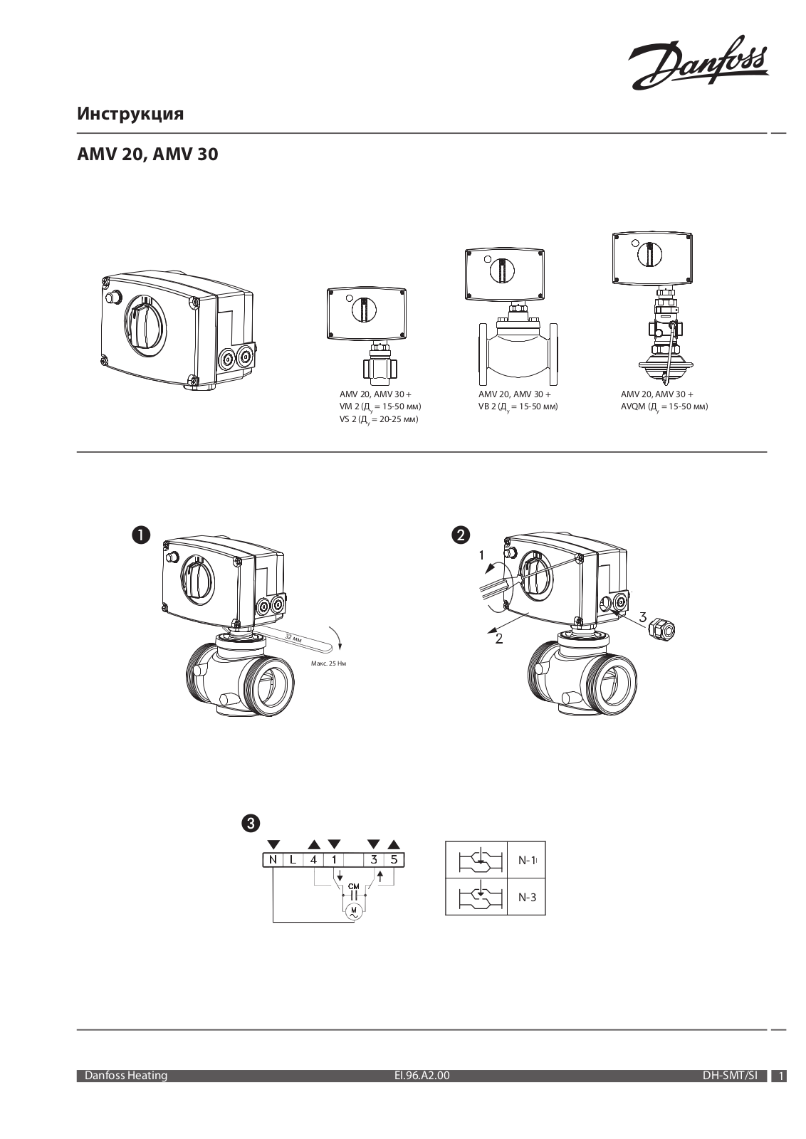 DANFOSS AMV 20 User Manual