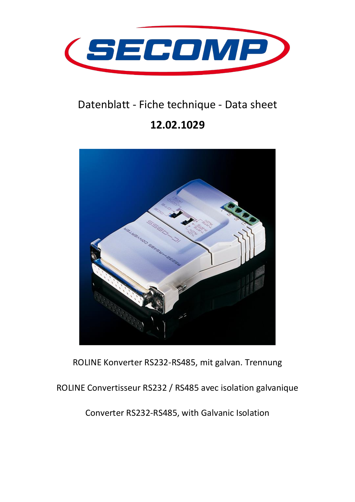 ROLINE 12021029 Datasheet - ManualMachine.com