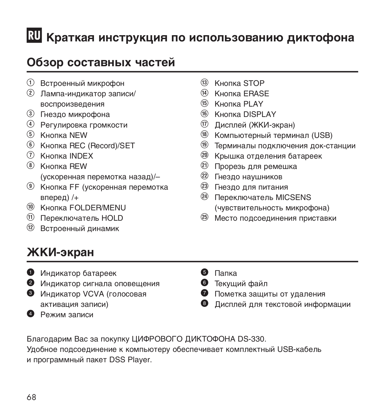 Olympus DS-330 User Manual