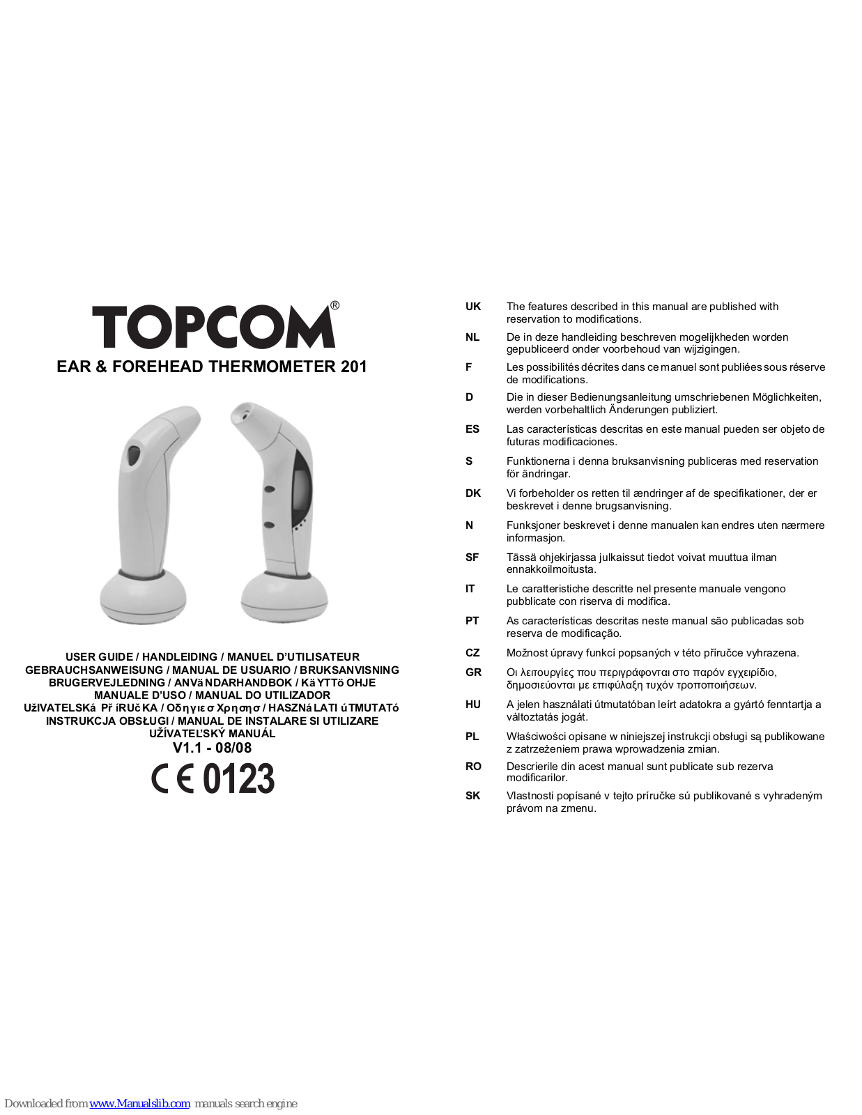 Topcom 201 User Manual