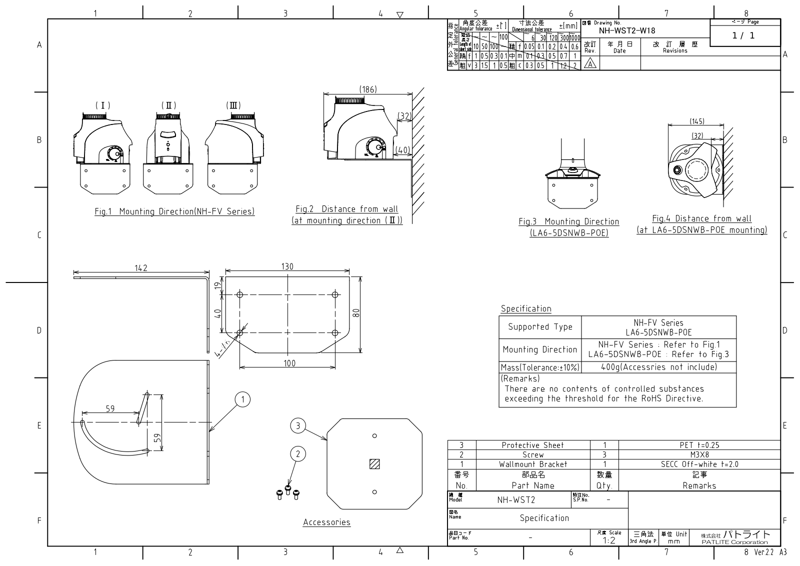 Patlite NH-WST2 Specifications