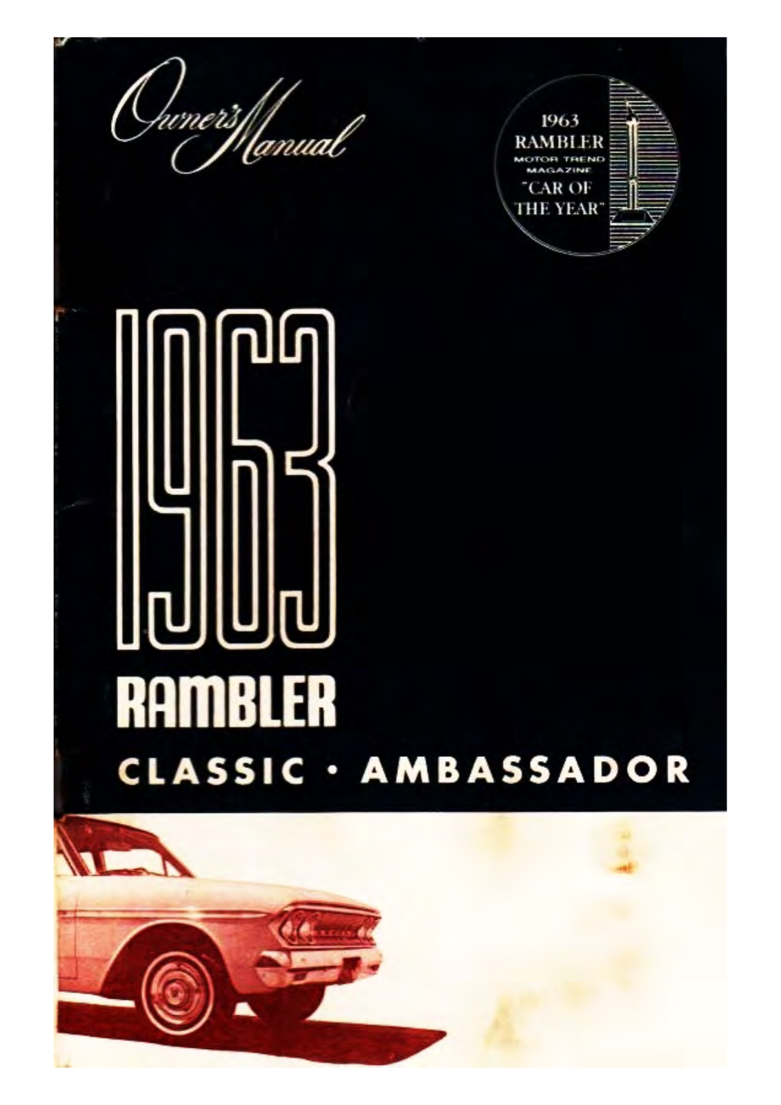 AMC Rambler 1963 Operating Instructions