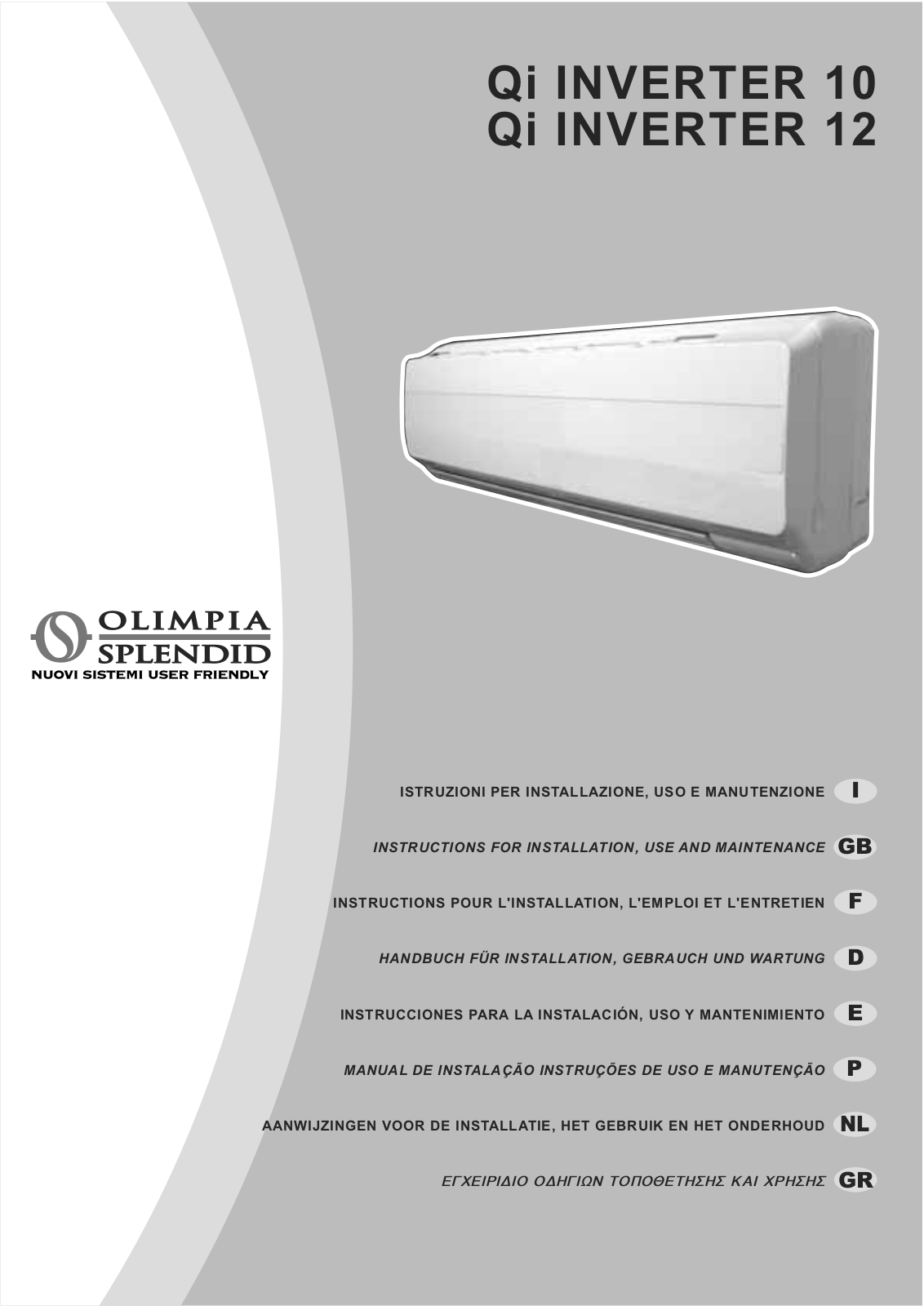 Olimpia Splendid Qi 12, Qi 10 User Manual