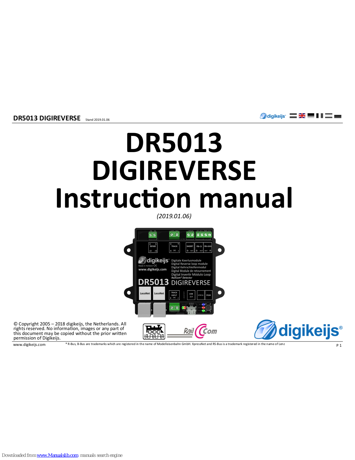 Digikeijs DR5013 DIGIREVERSE Instruction Manual