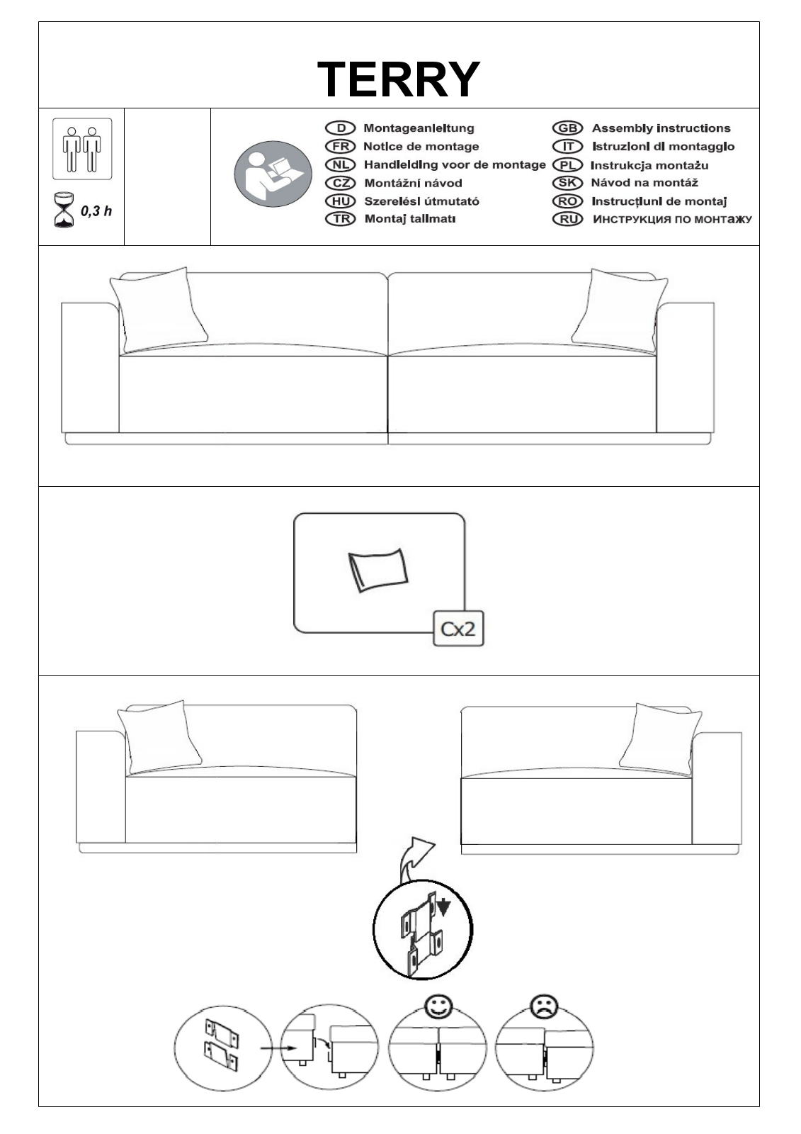 Home affaire Terry Assembly instructions