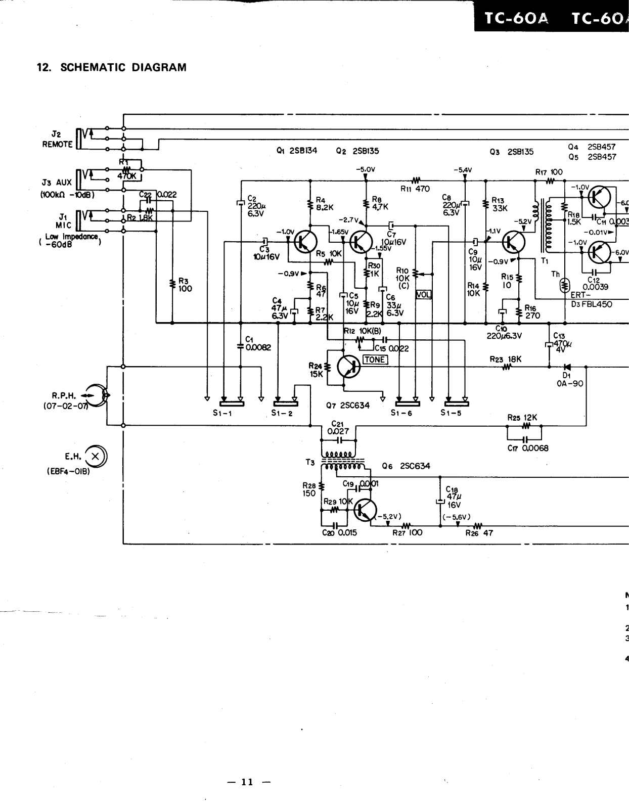 Sony TC-60-A Schematic