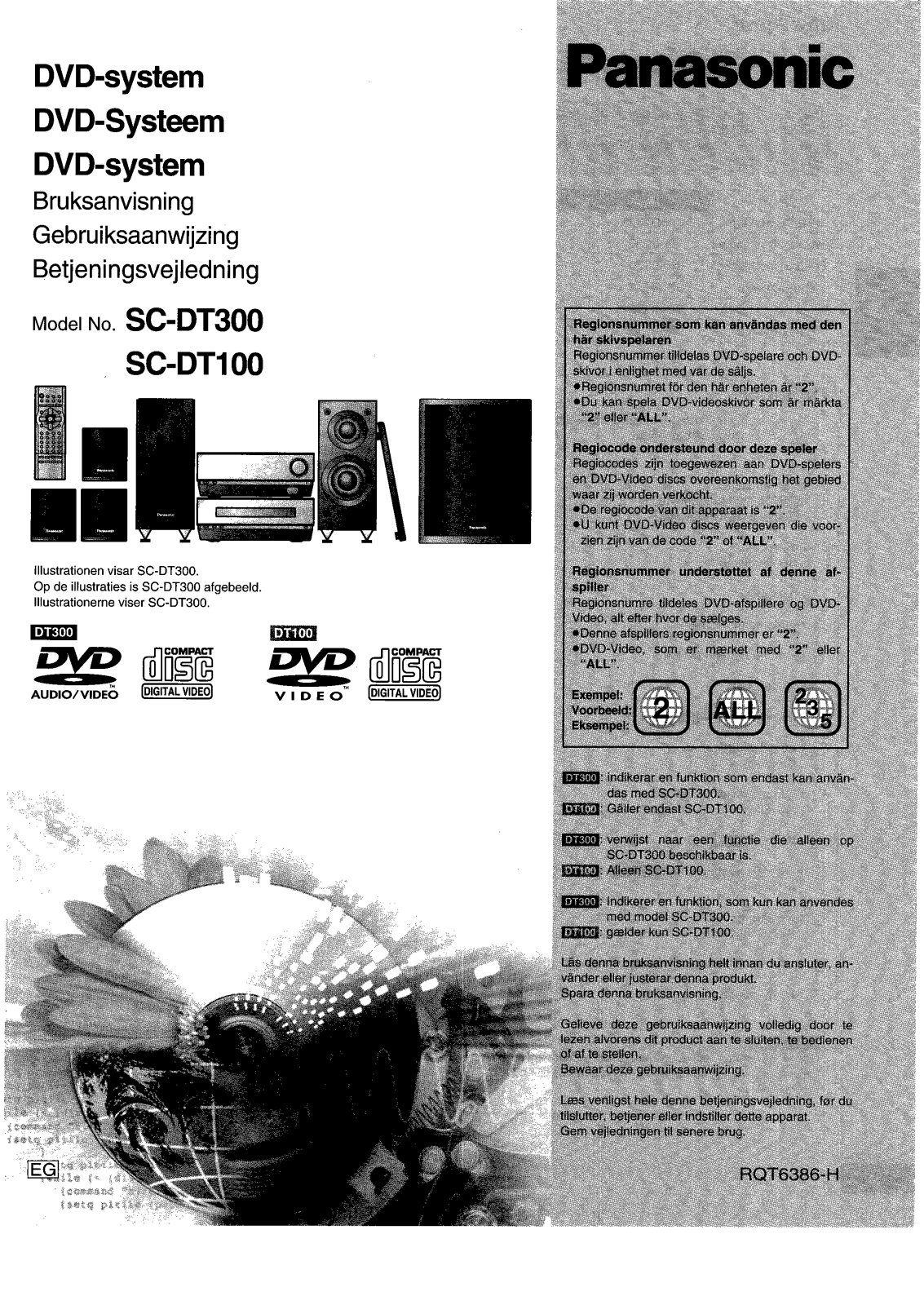 Panasonic SC-DT300, SC-DT100 User Manual