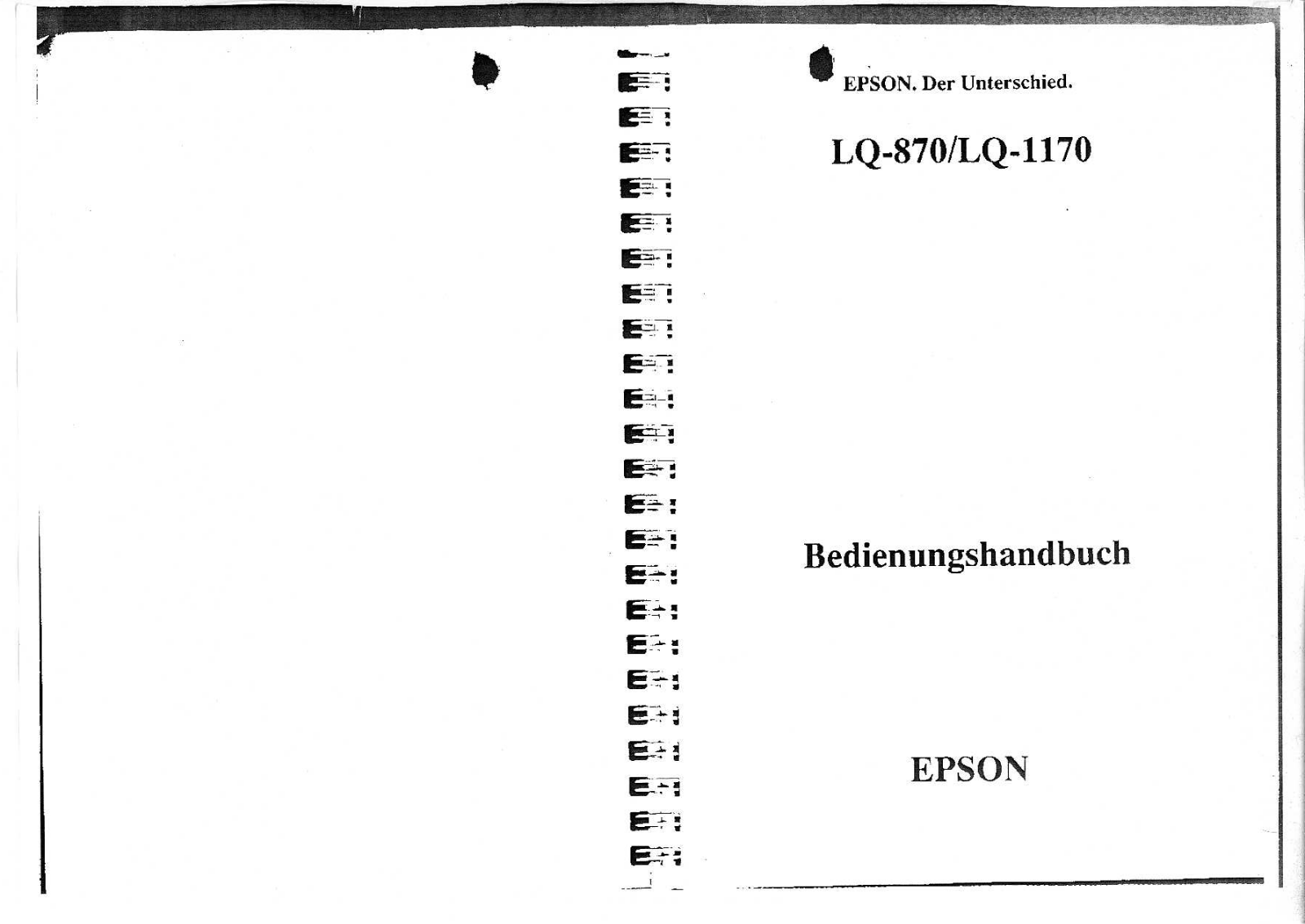 Epson LQ-870, LQ-1170 User Manual