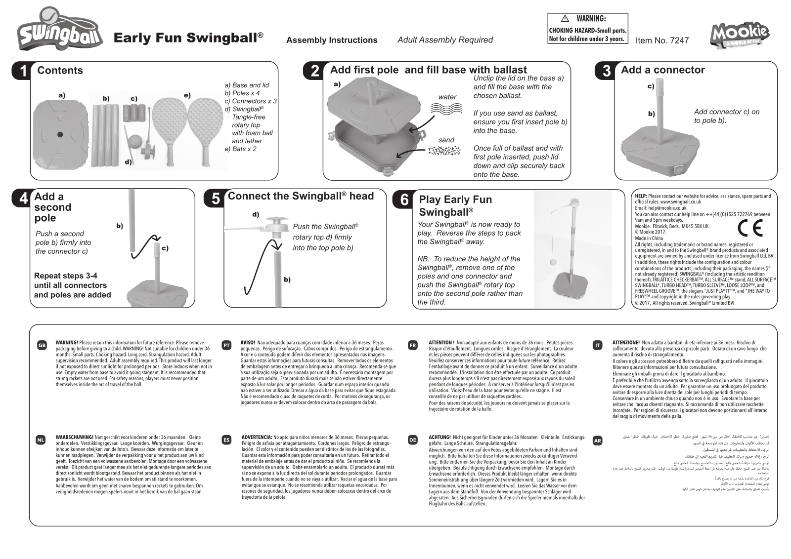 Swingball 7247 Instruction manual