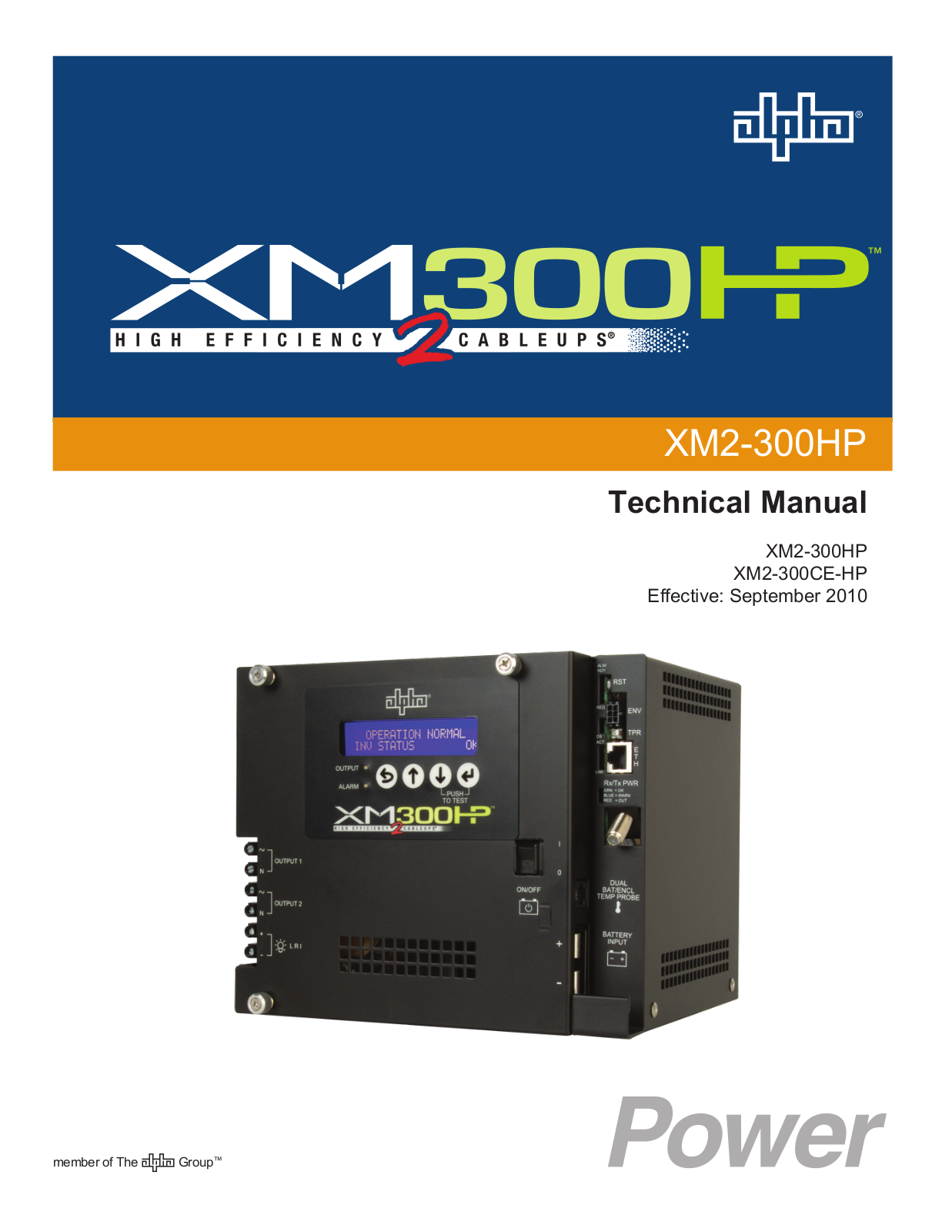 Alpha XM2-300CE-HP User Manual