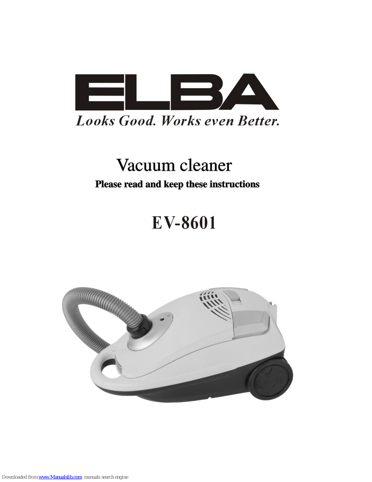 Elba EV-8601 Instructions Manual - ManualMachine.com