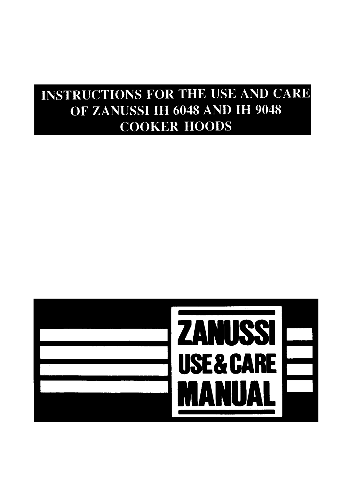 Zanussi IH9048W, IH9048B, IH6048W, IH6048B User Manual